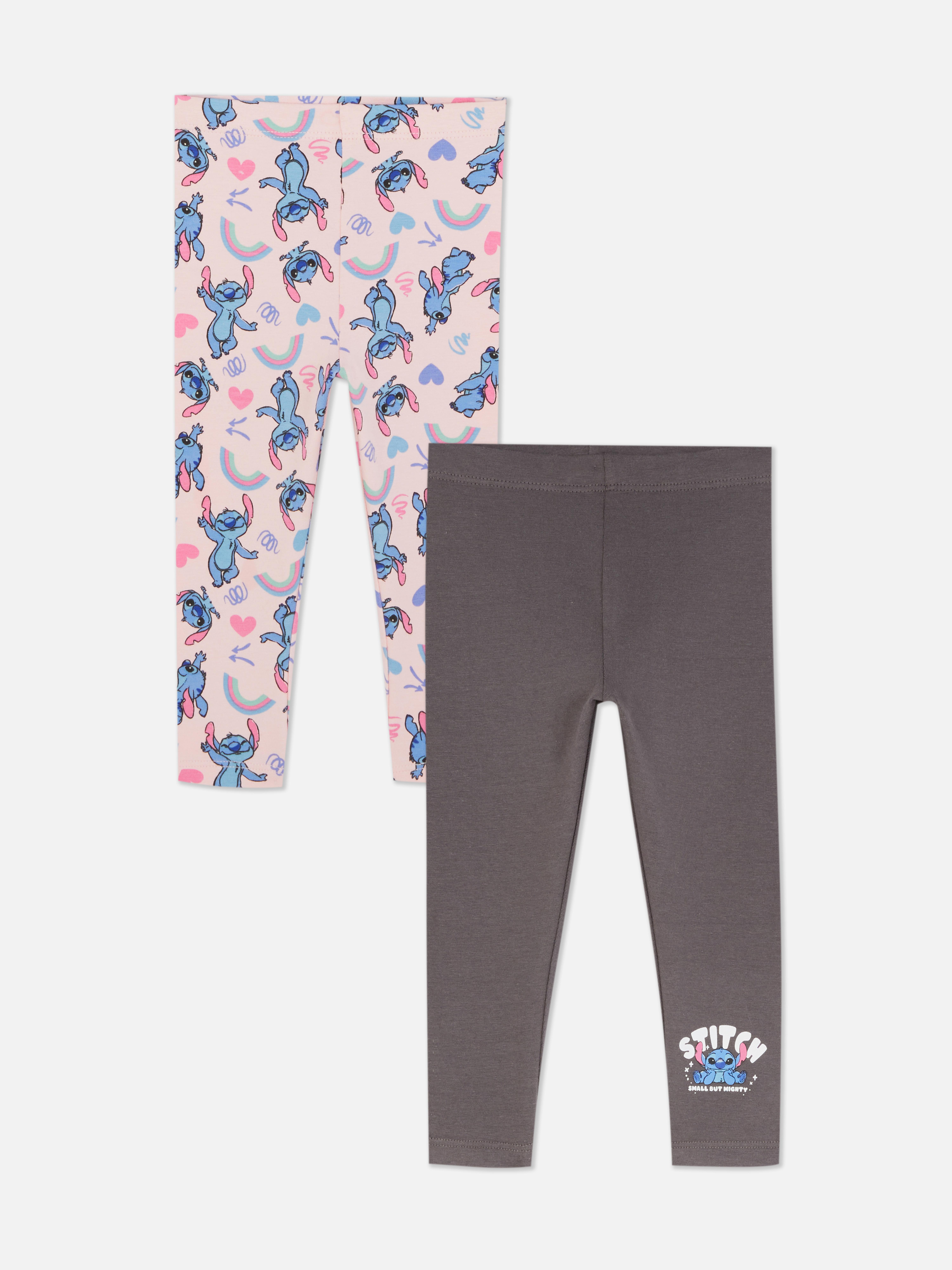 Baby Girls Blue 2Pack Disney’s Stitch Graphic Leggings Primark