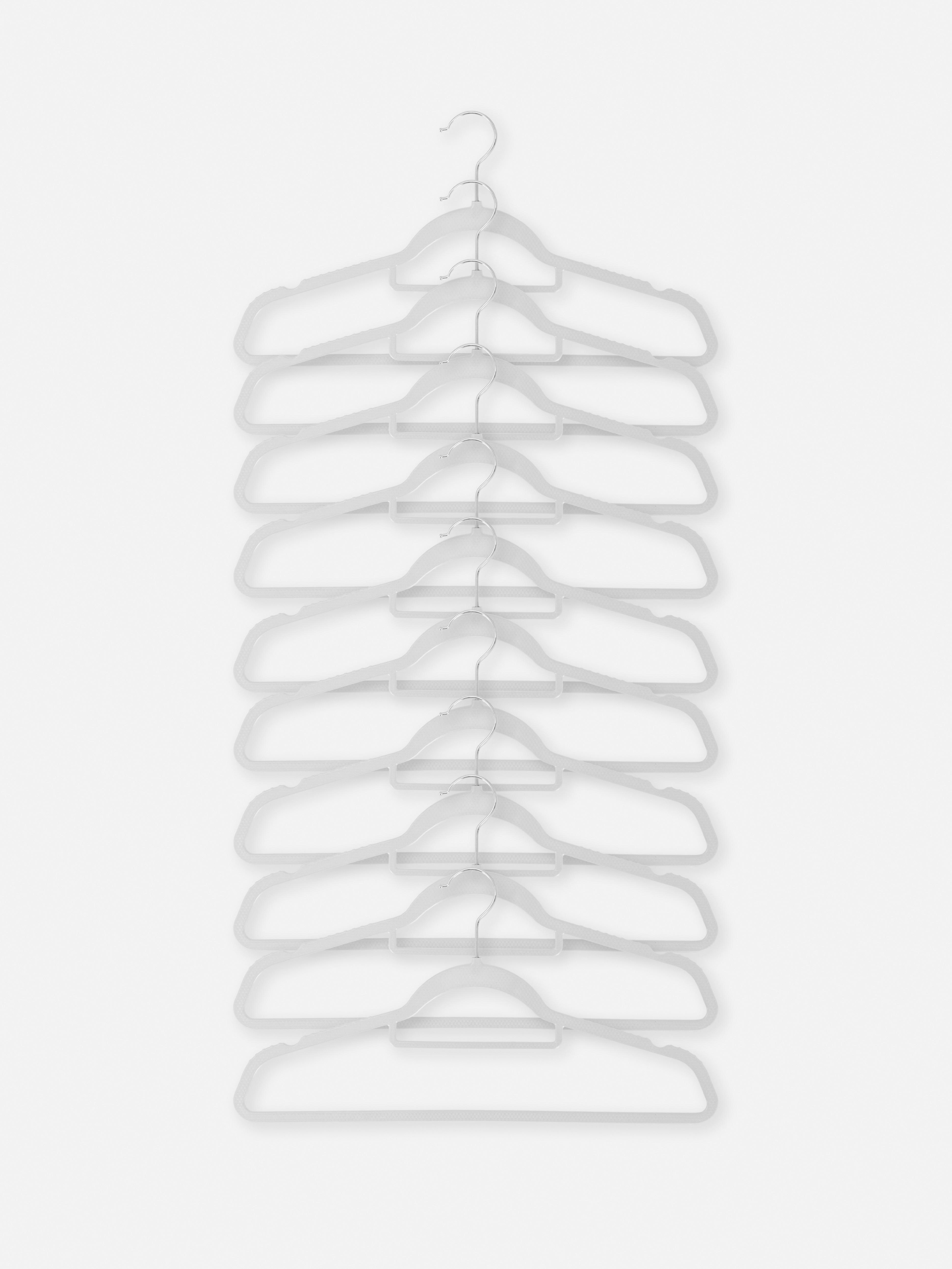 Grey 10pk Clothes Hangers Primark