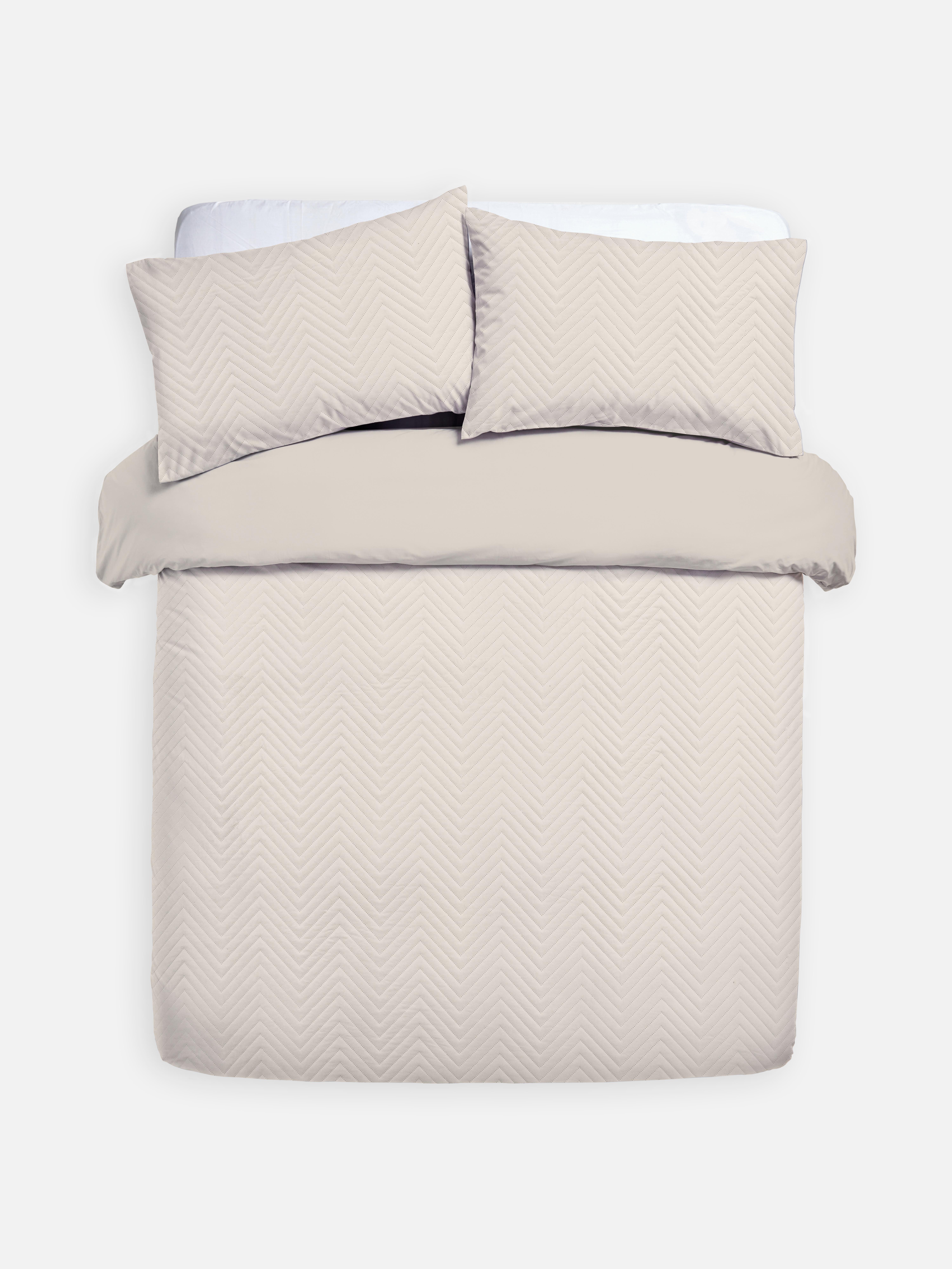 Taupe Pinsonic Chevron King Duvet Cover Set Penneys