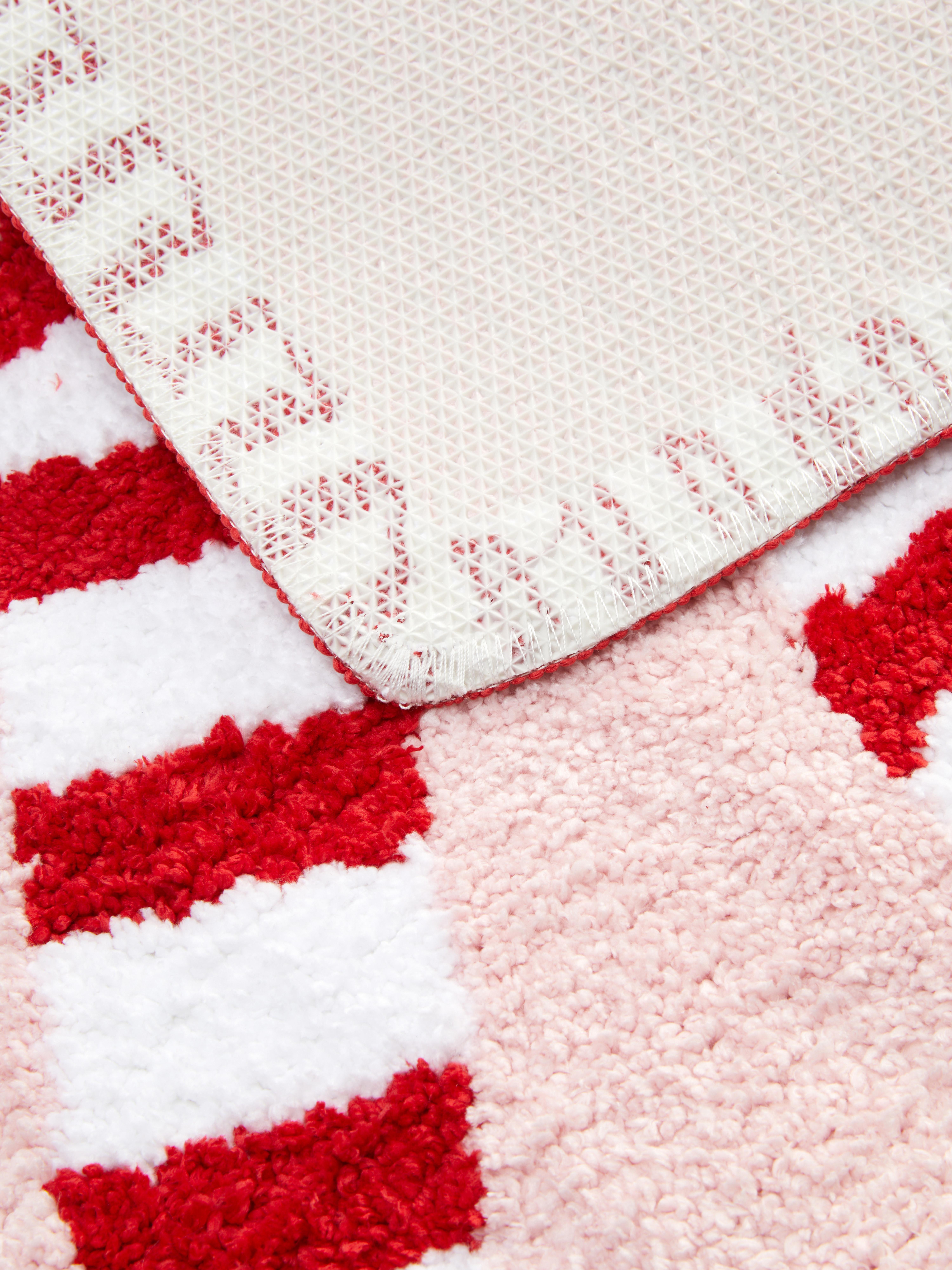 Pink Christmas Candy Cane Bath Mat Penneys