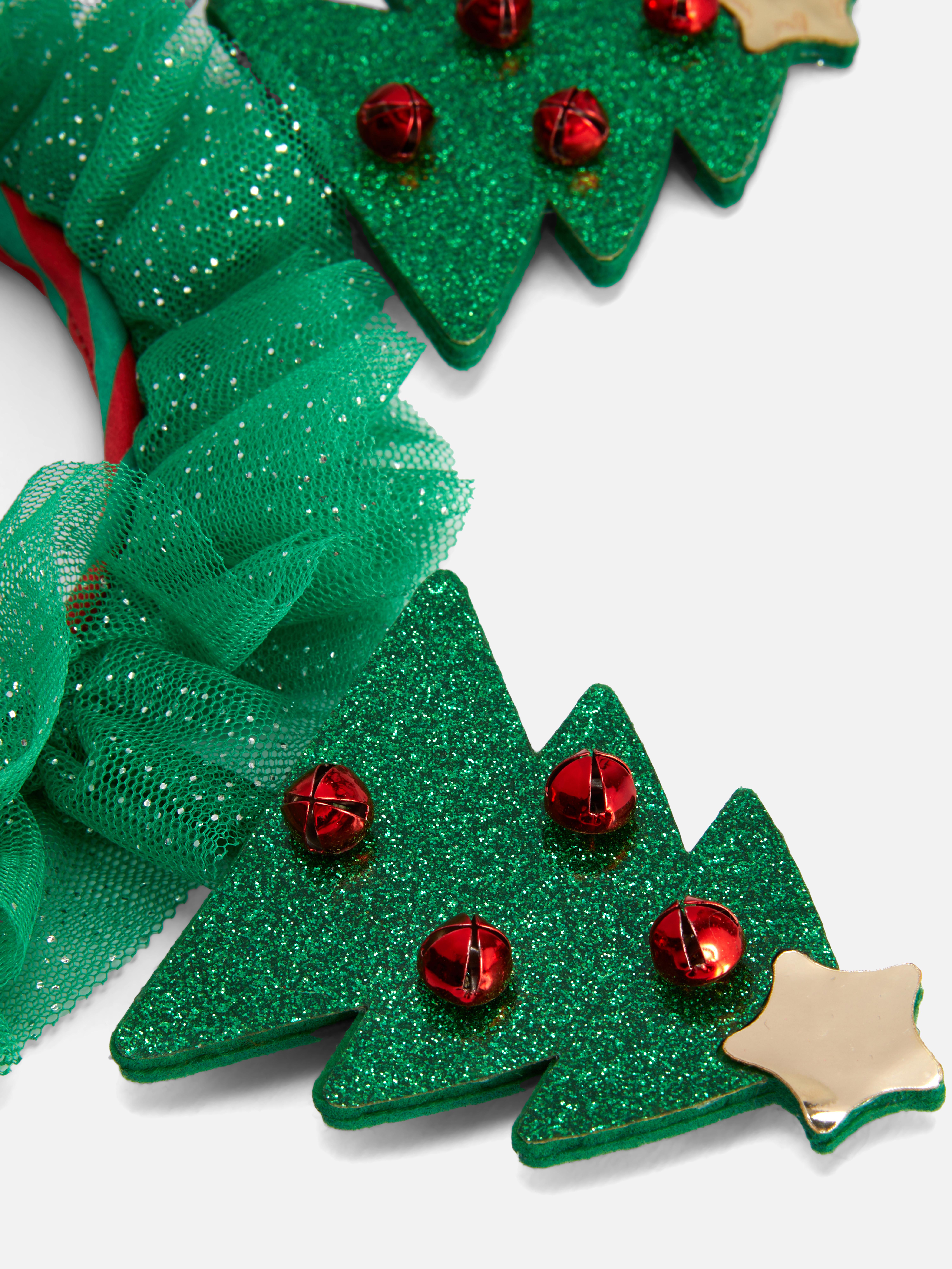Girls Green Christmas Tree Headband Primark