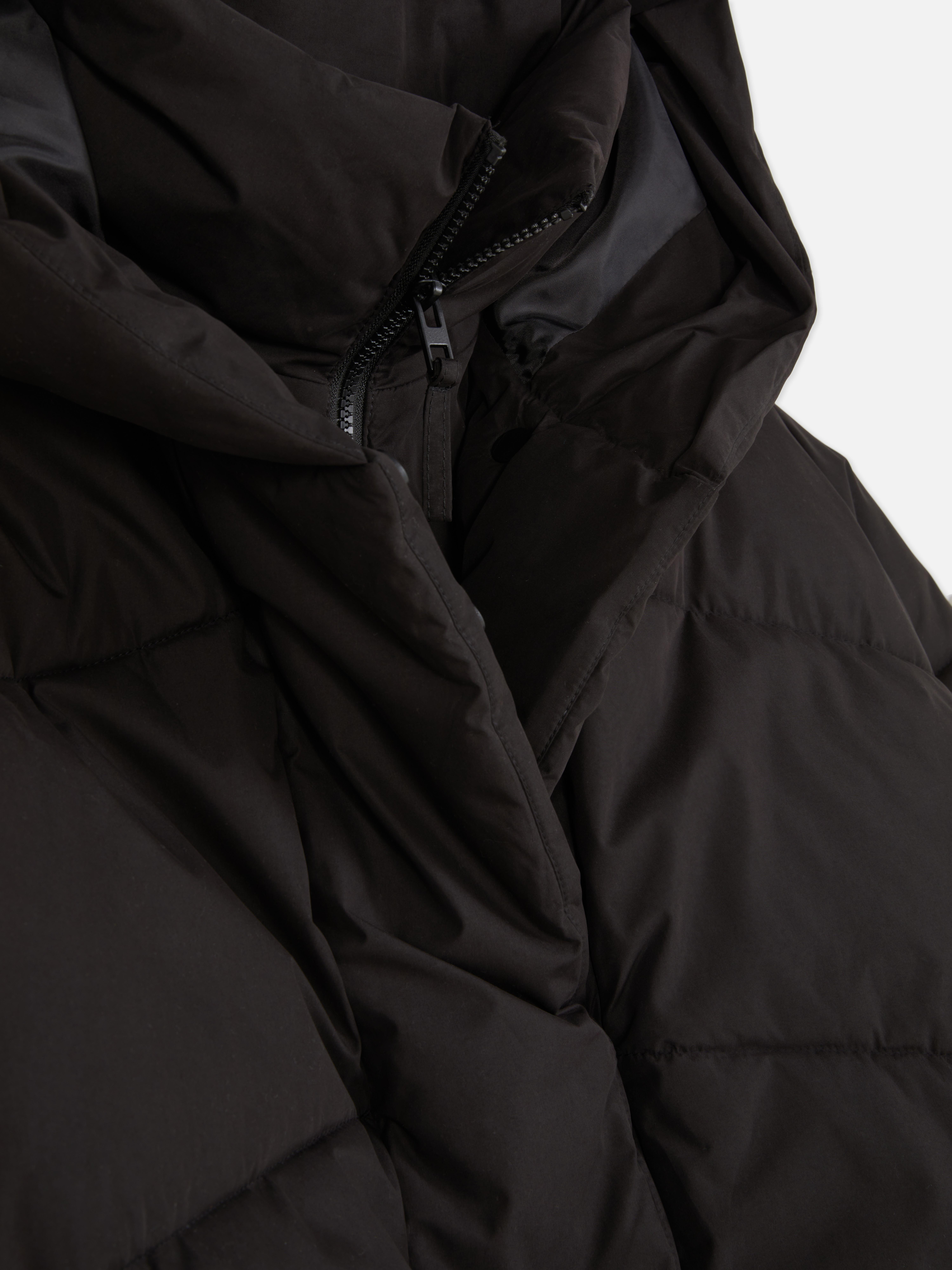 Women's Black Double Layered Puffer Jacket Primark