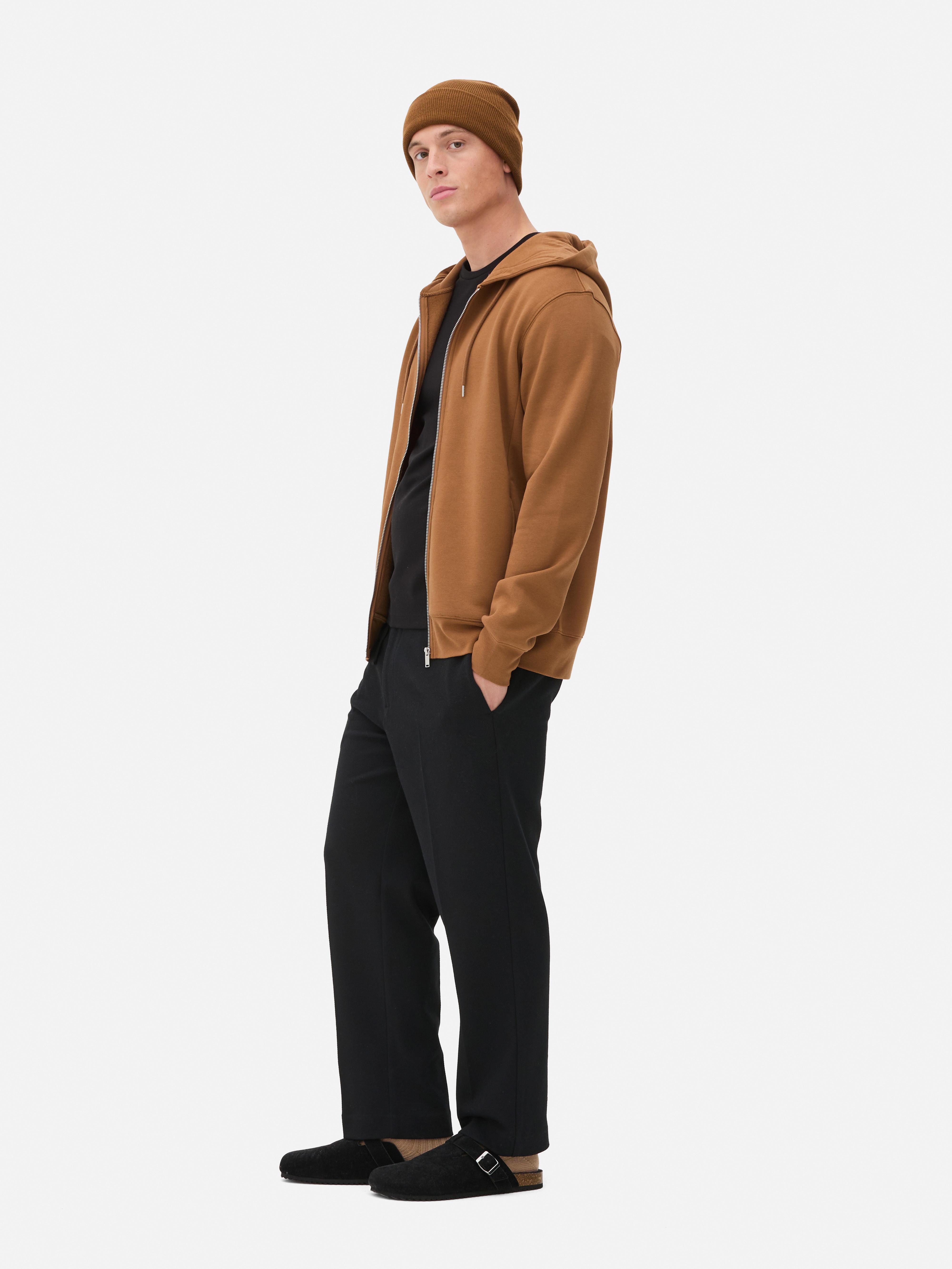 Hanorac clasic cu fermoar Maro cămilă Bărbați Primark