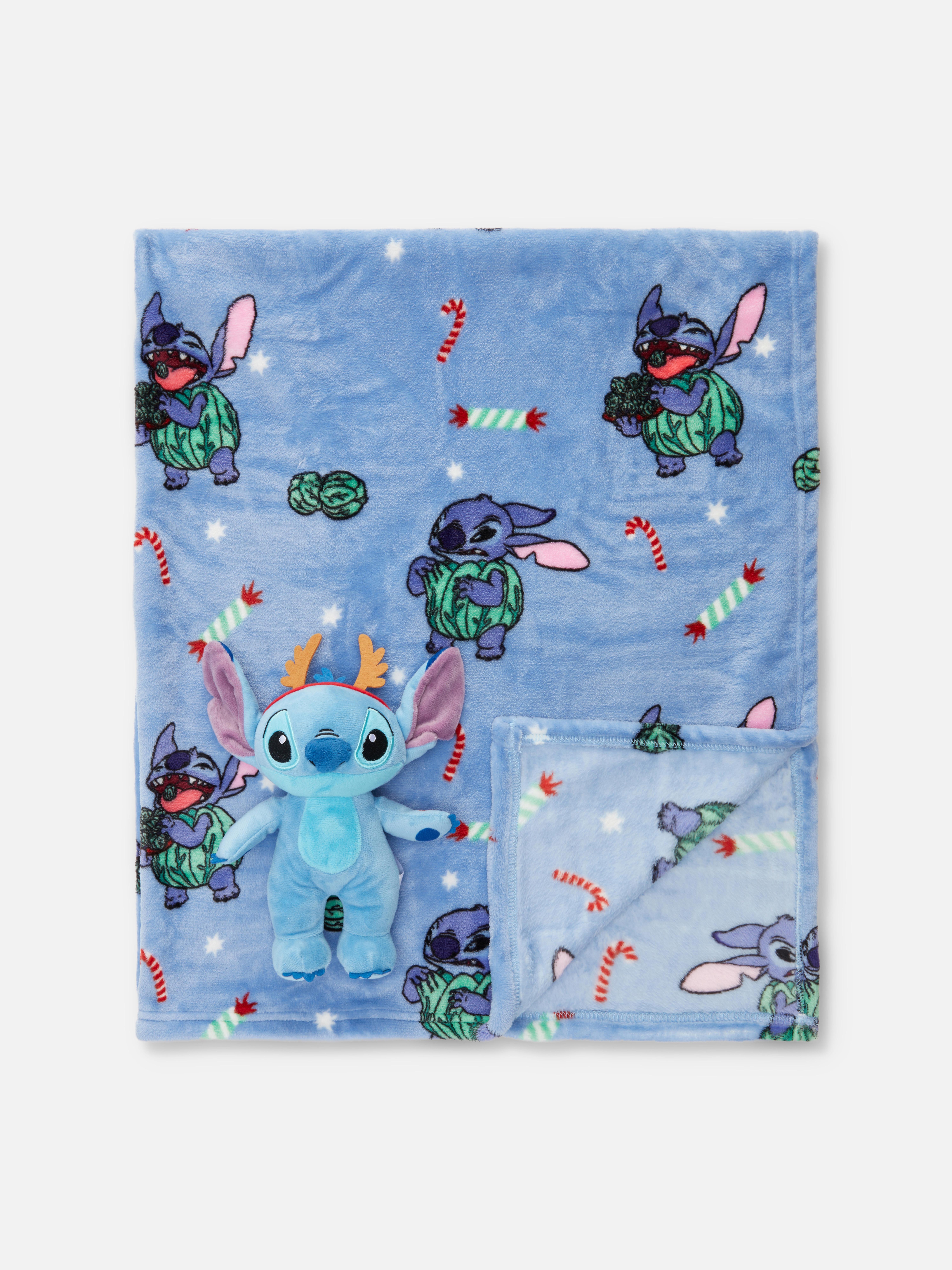 Blue Disney’s Stitch Christmas Plush Toy and Throw Set Primark