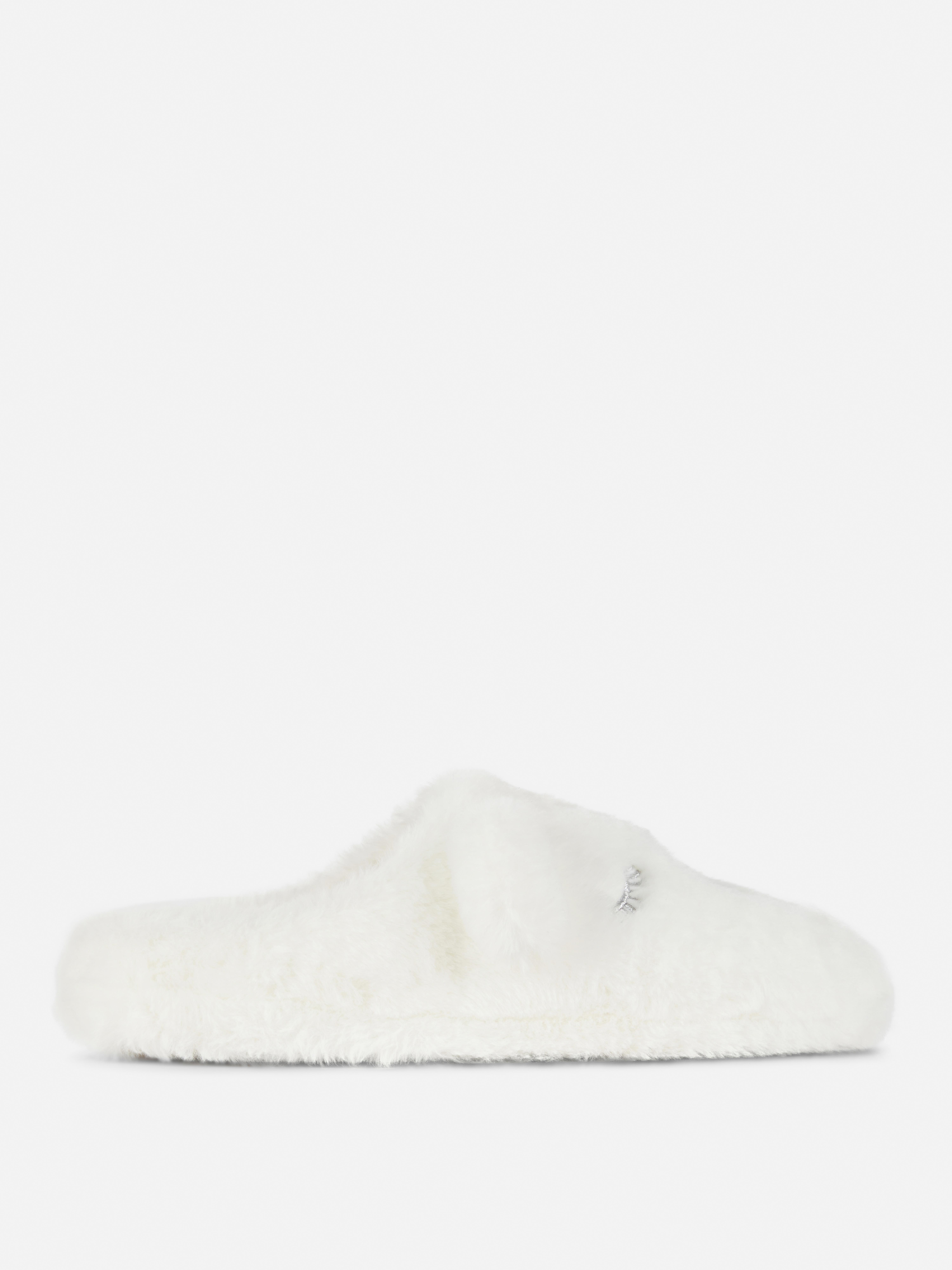Chaussons mules duveteux ours polaire Blanc Femme Primark