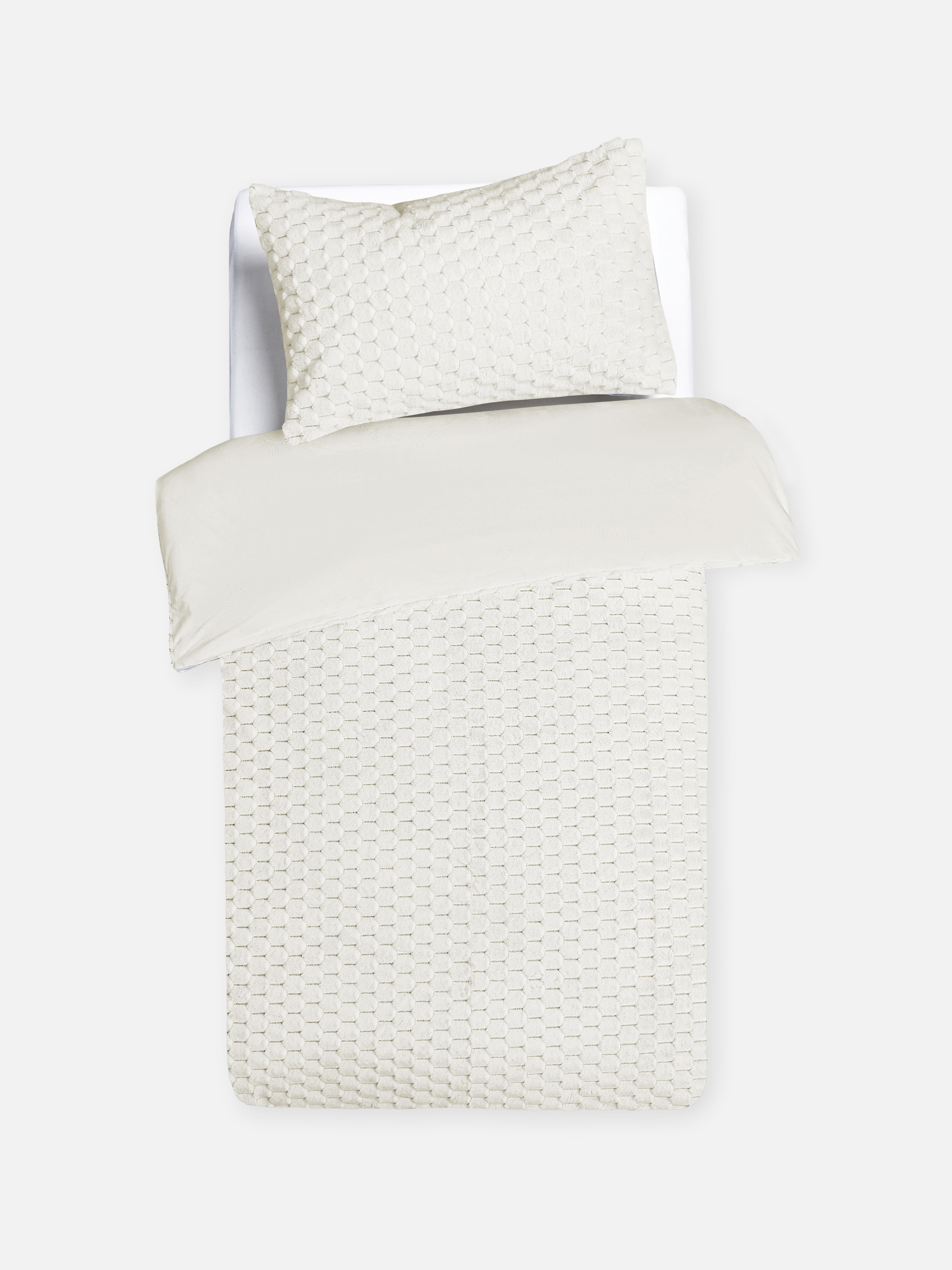 Cream Soft Texture Single Duvet Cover Set Penneys