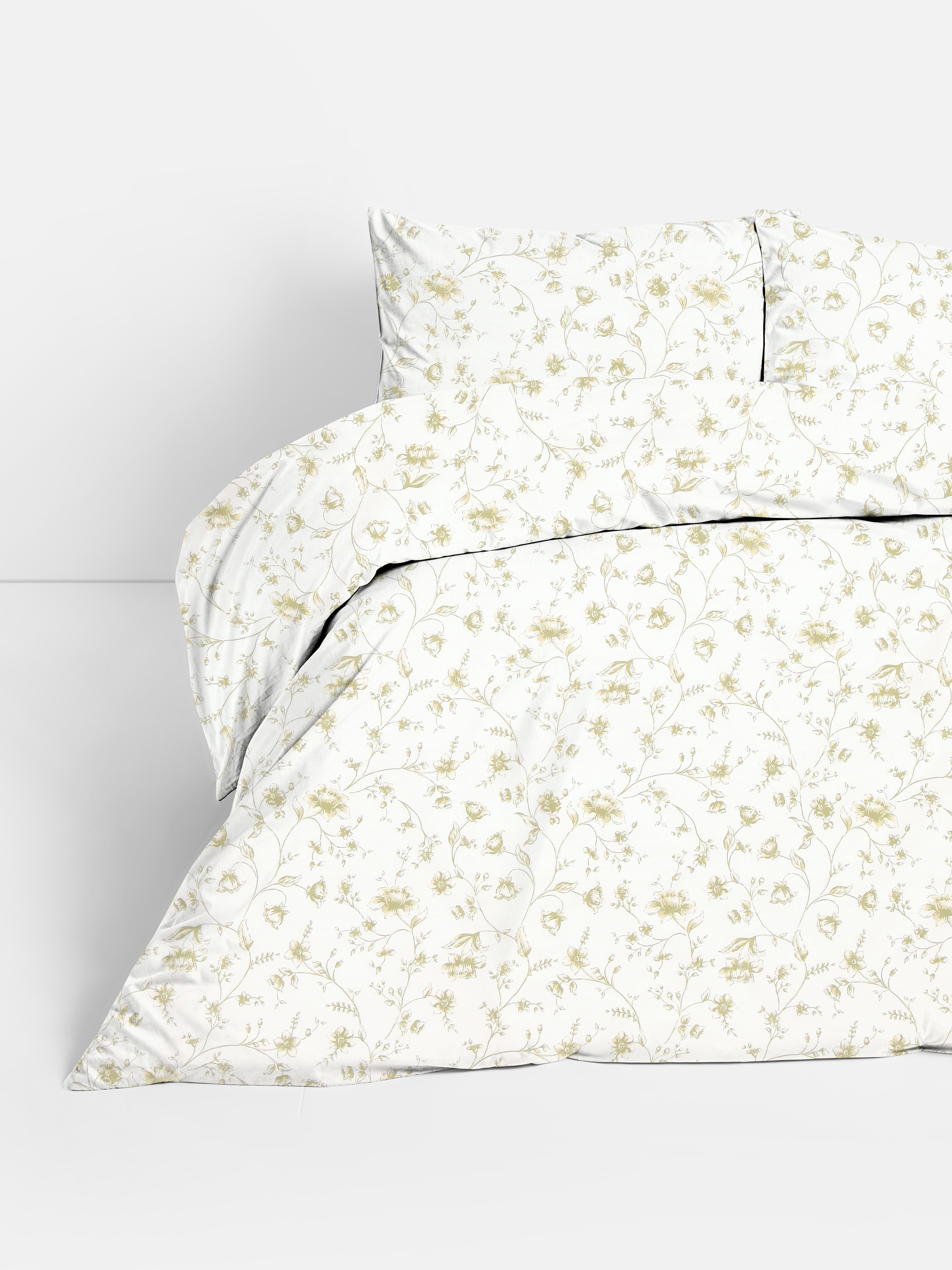 Green Autumn Floral Double Duvet Cover Set Primark