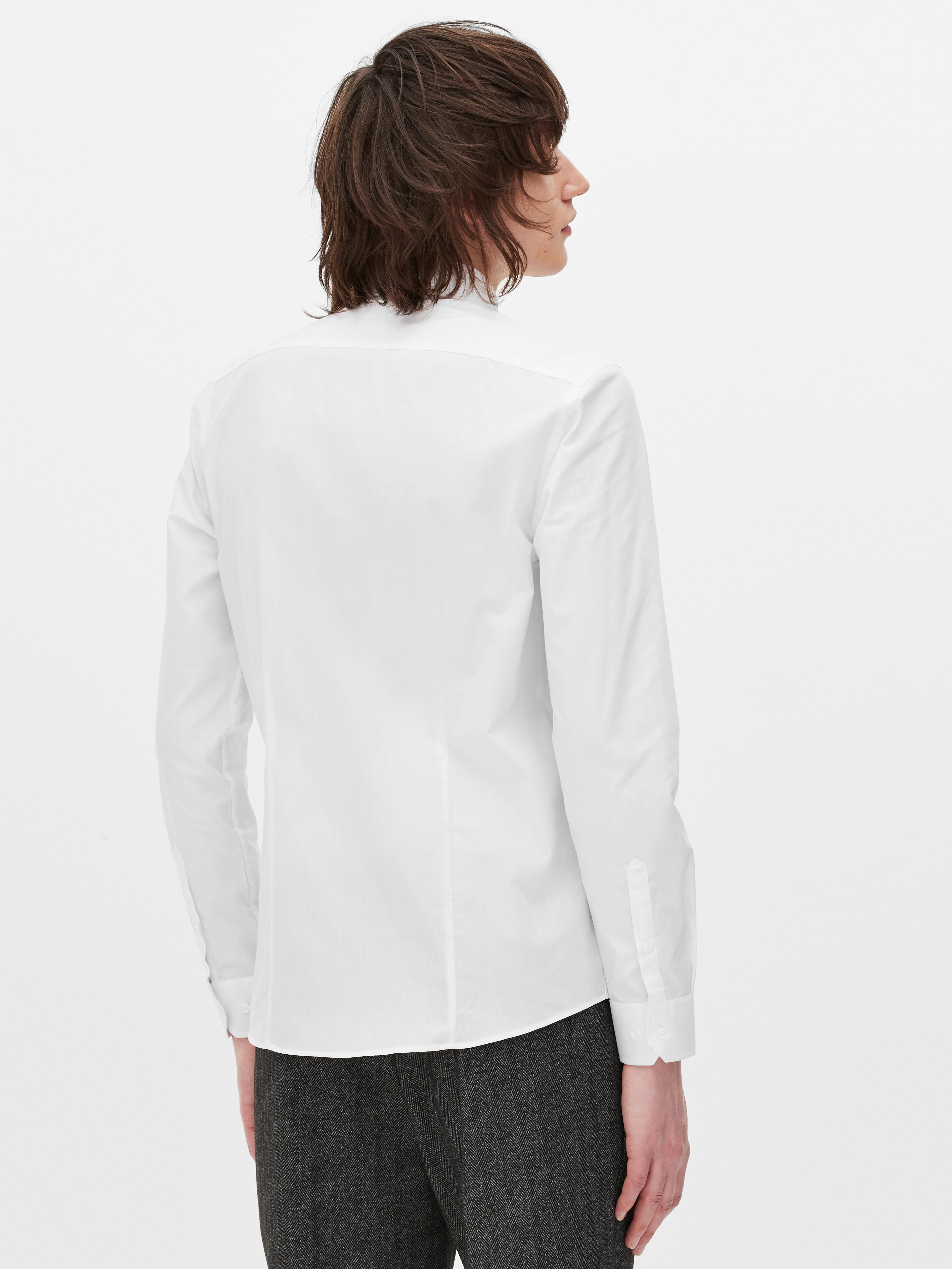 Mens White Cotton Slim Fit Shirt Primark