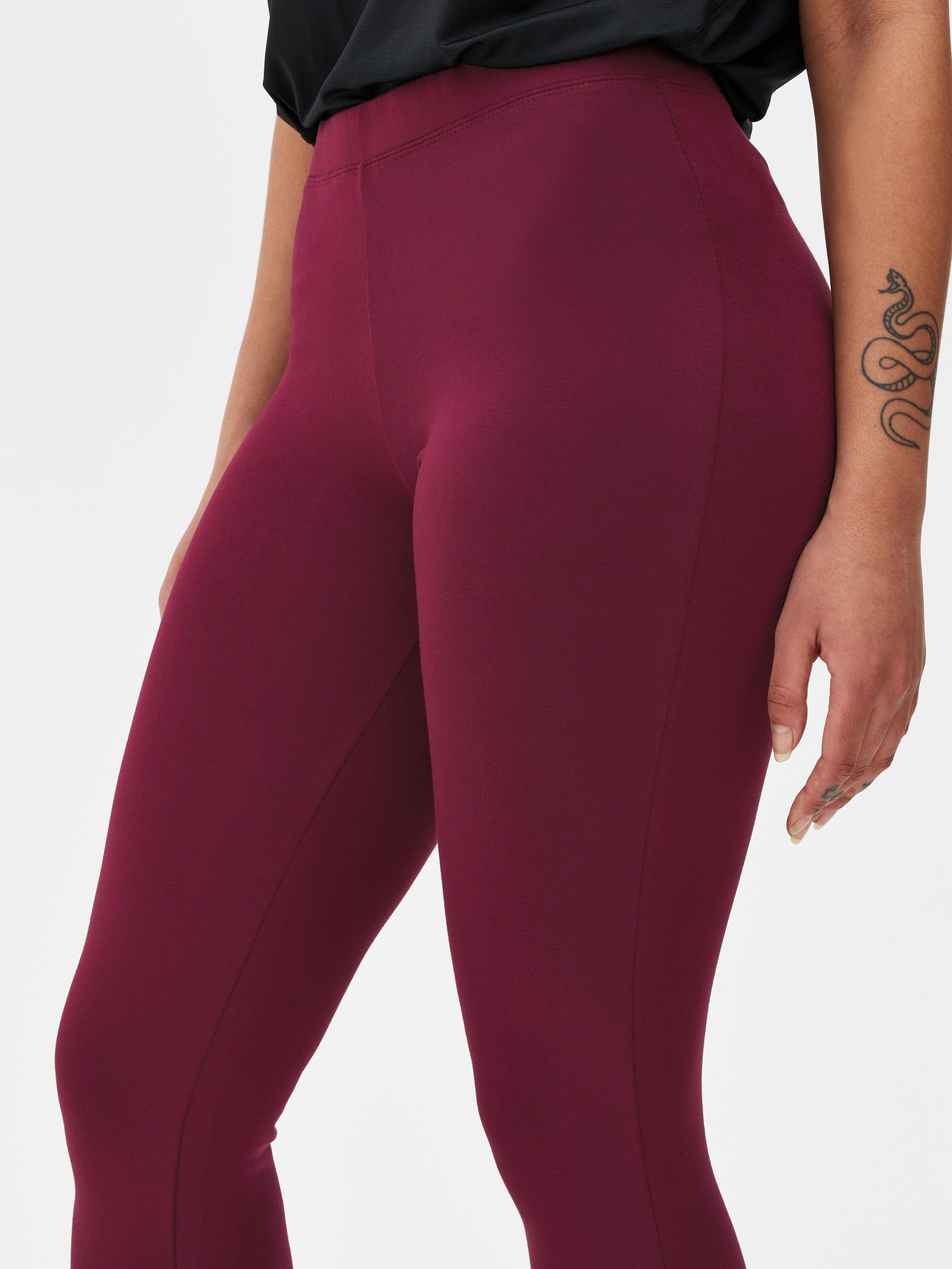 Womens Burgundy Cosy Leggings Primark