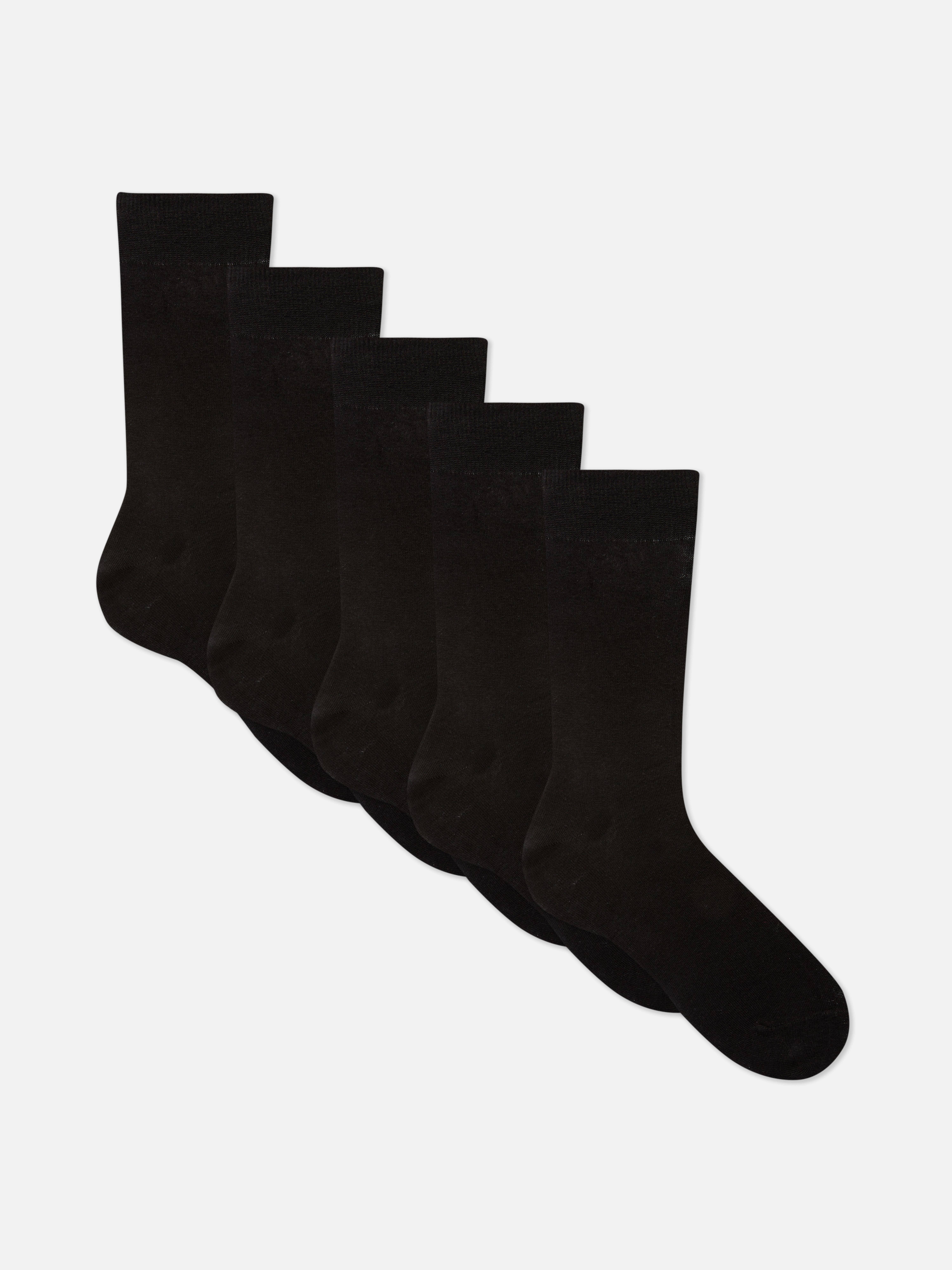 Men's Black 5Pack Socks Primark