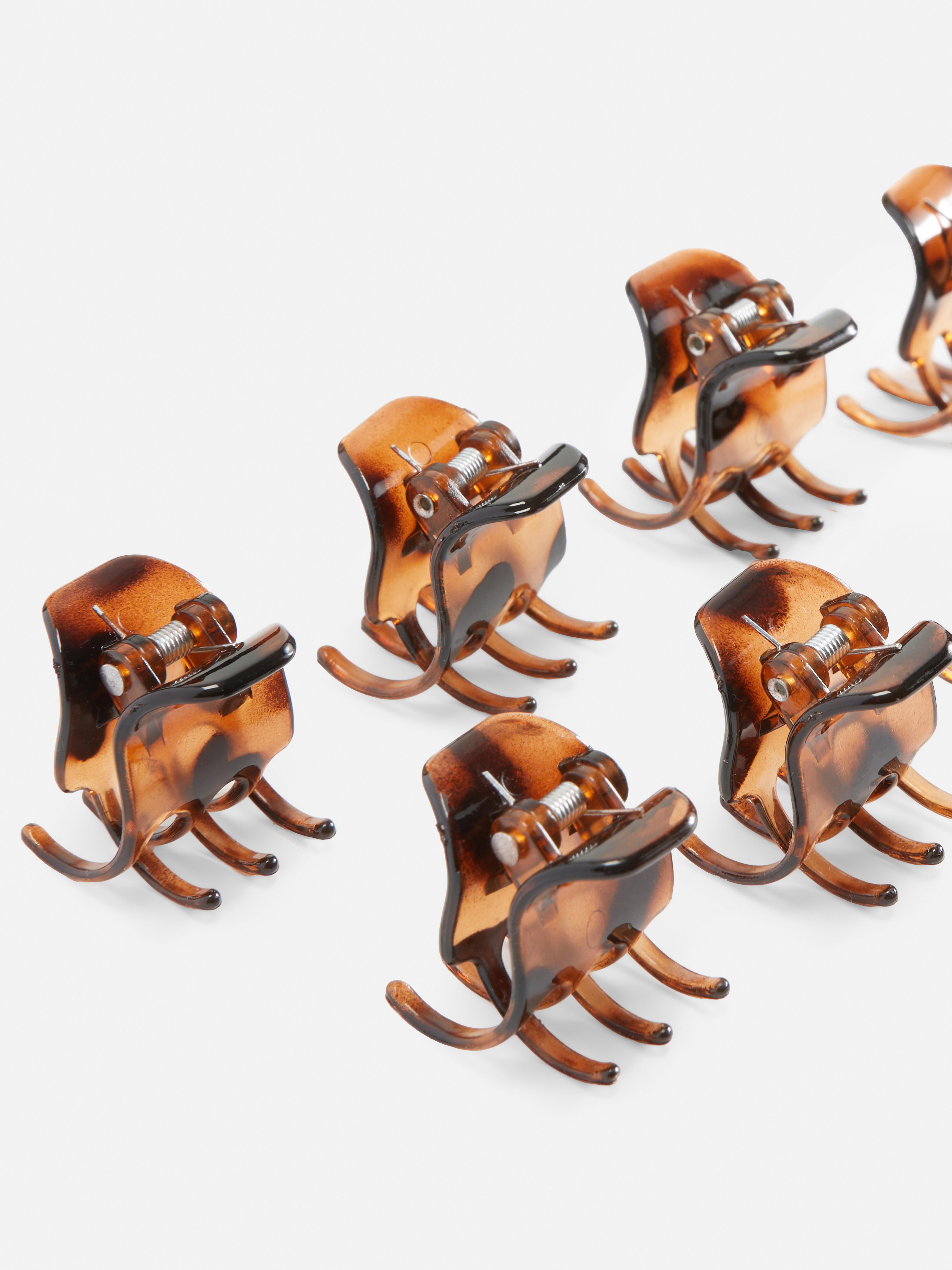 8pk Mini Bulldog Hair Clips Primark