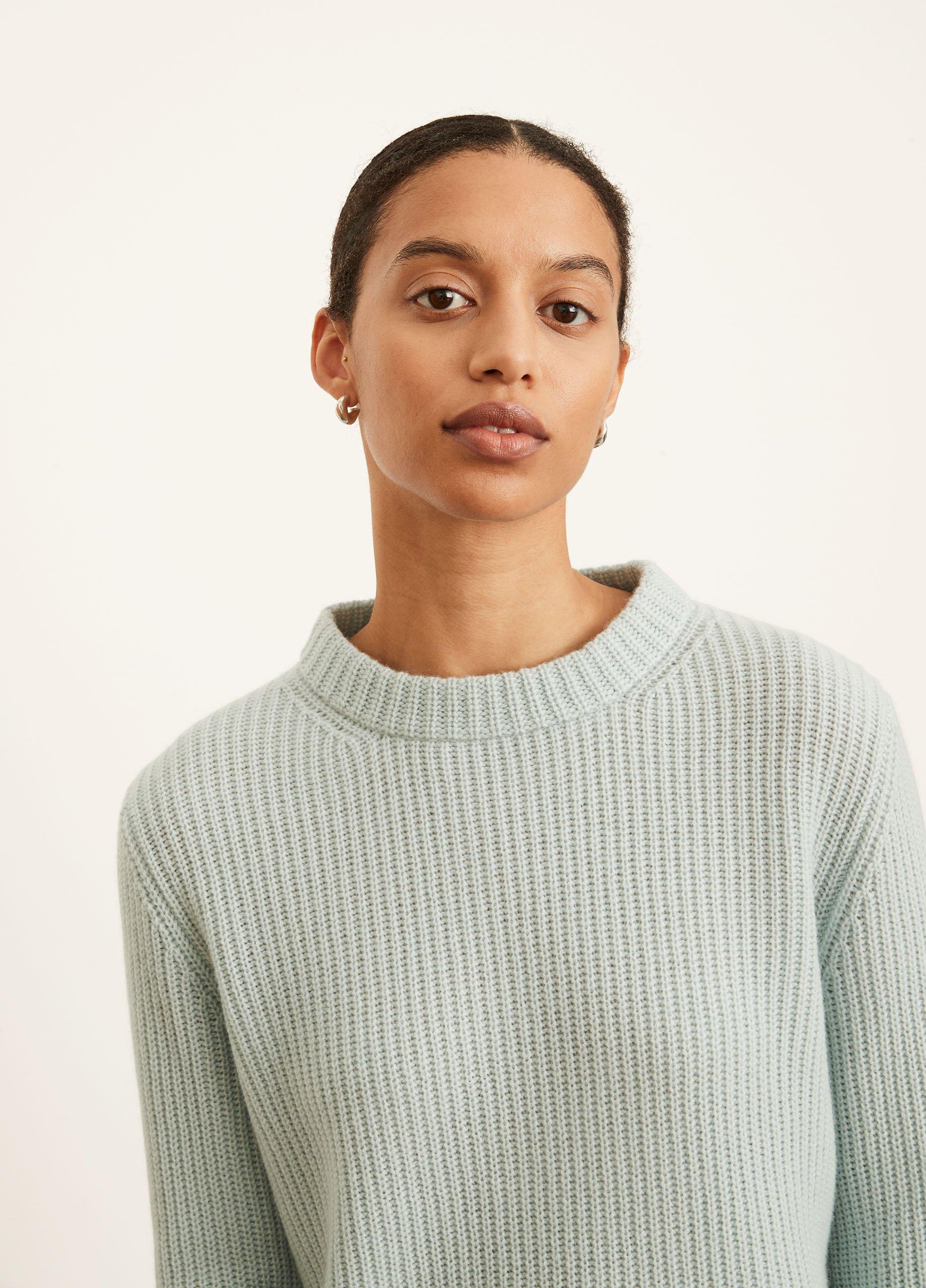 Cashmere Shaker Rib Pullover in Vince Products Women | Vince