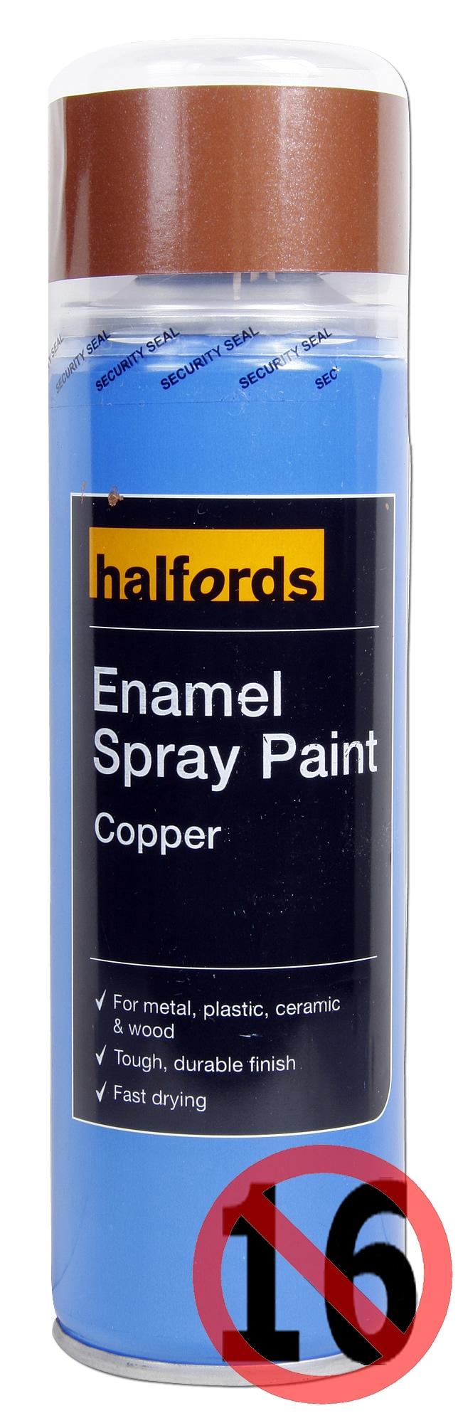 Halfords Enamel Spray Paint Copper 300ml Halfords IE