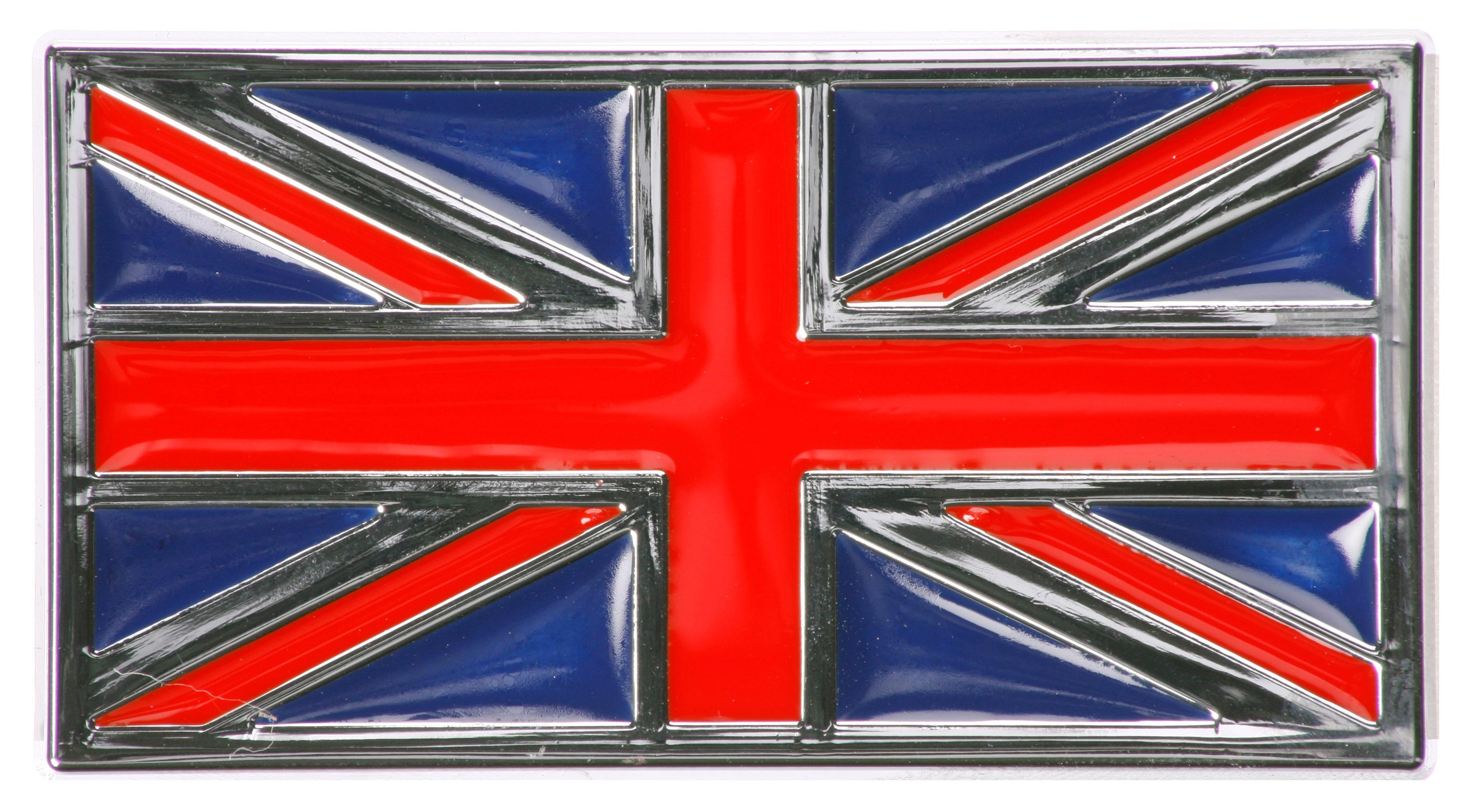 Trillogy Union Flag Chrome Badge Halfords IE