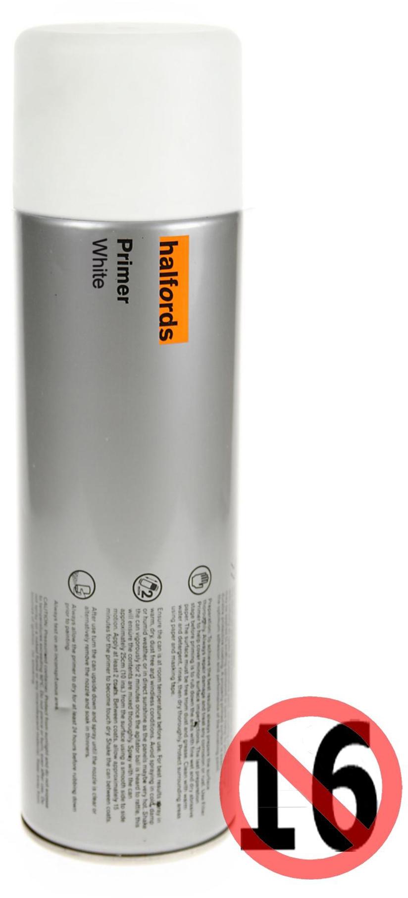 Halfords Primer WHITE 500ml Halfords UK