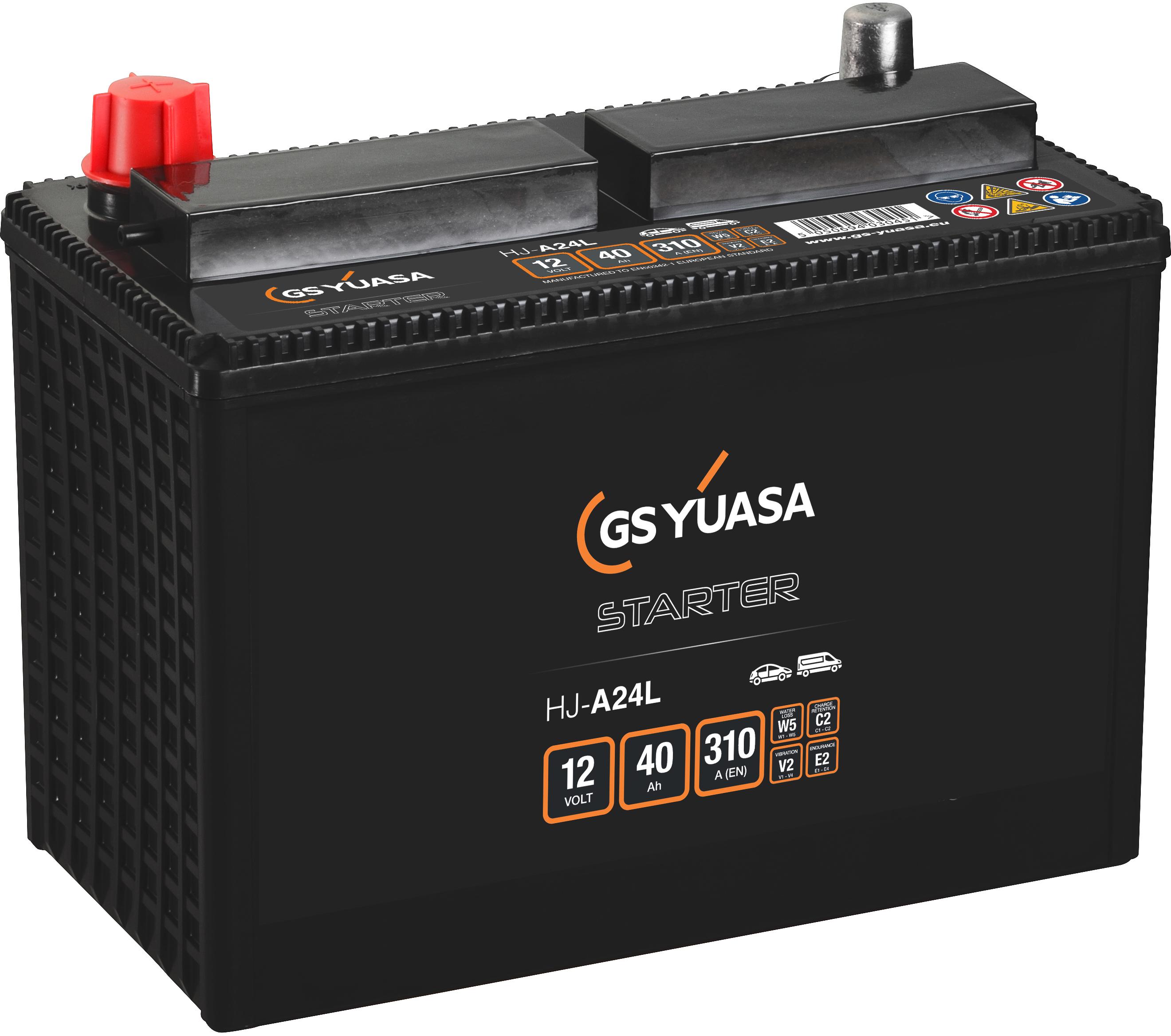 HJA24L GS Yuasa Mazda MX5 AGM Starter Battery Halfords UK
