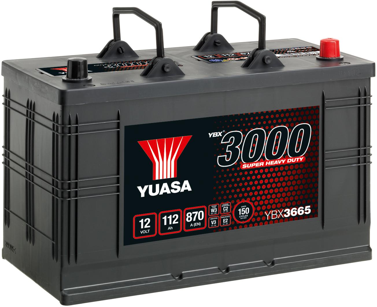 Yuasa YBX3665 12V 112Ah 870A Super Heavy Duty SMF Commercial Vehicle