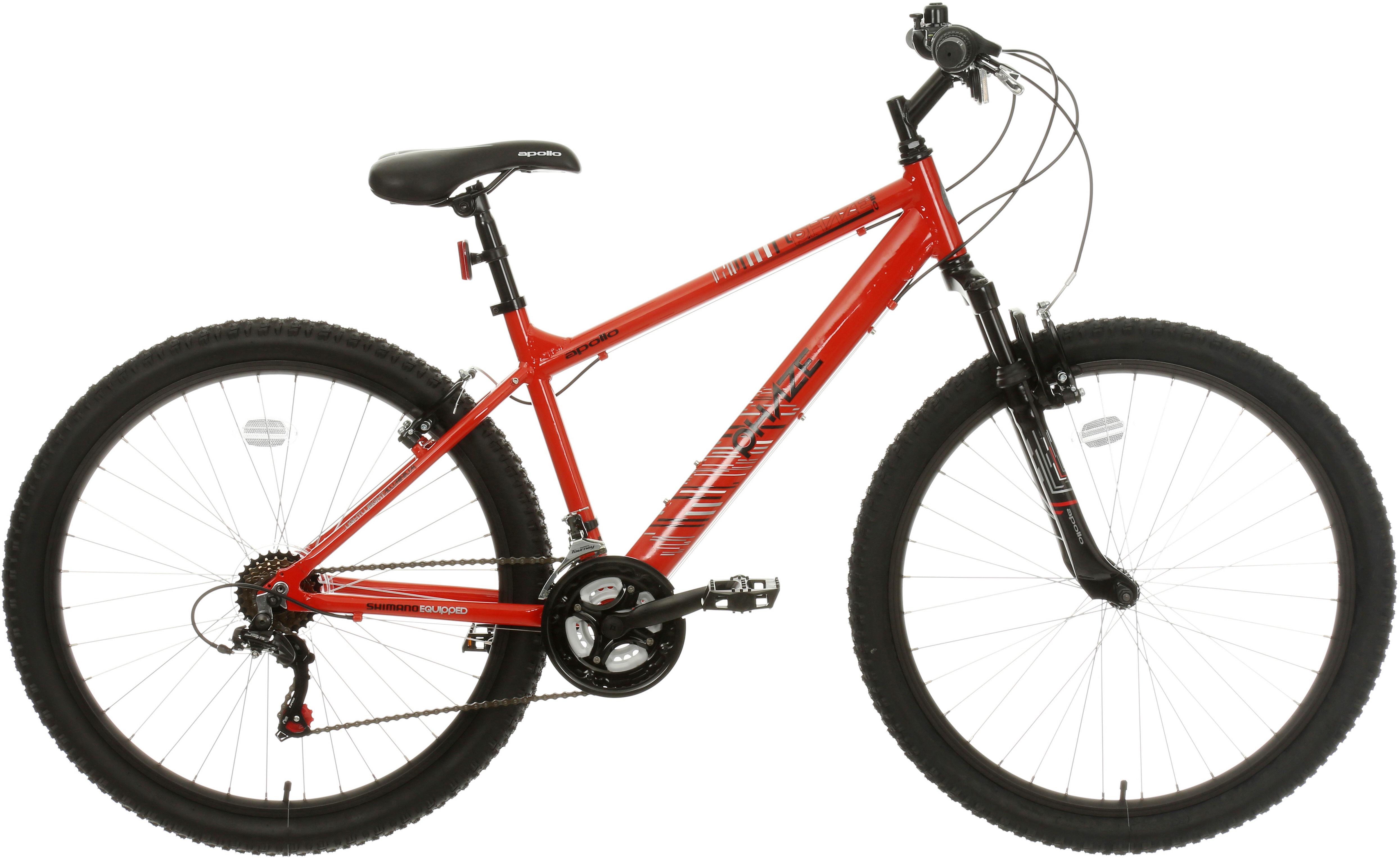 Apollo Phaze Mens Mountain Bike Red 14", 17", 20" Frames Halfords UK