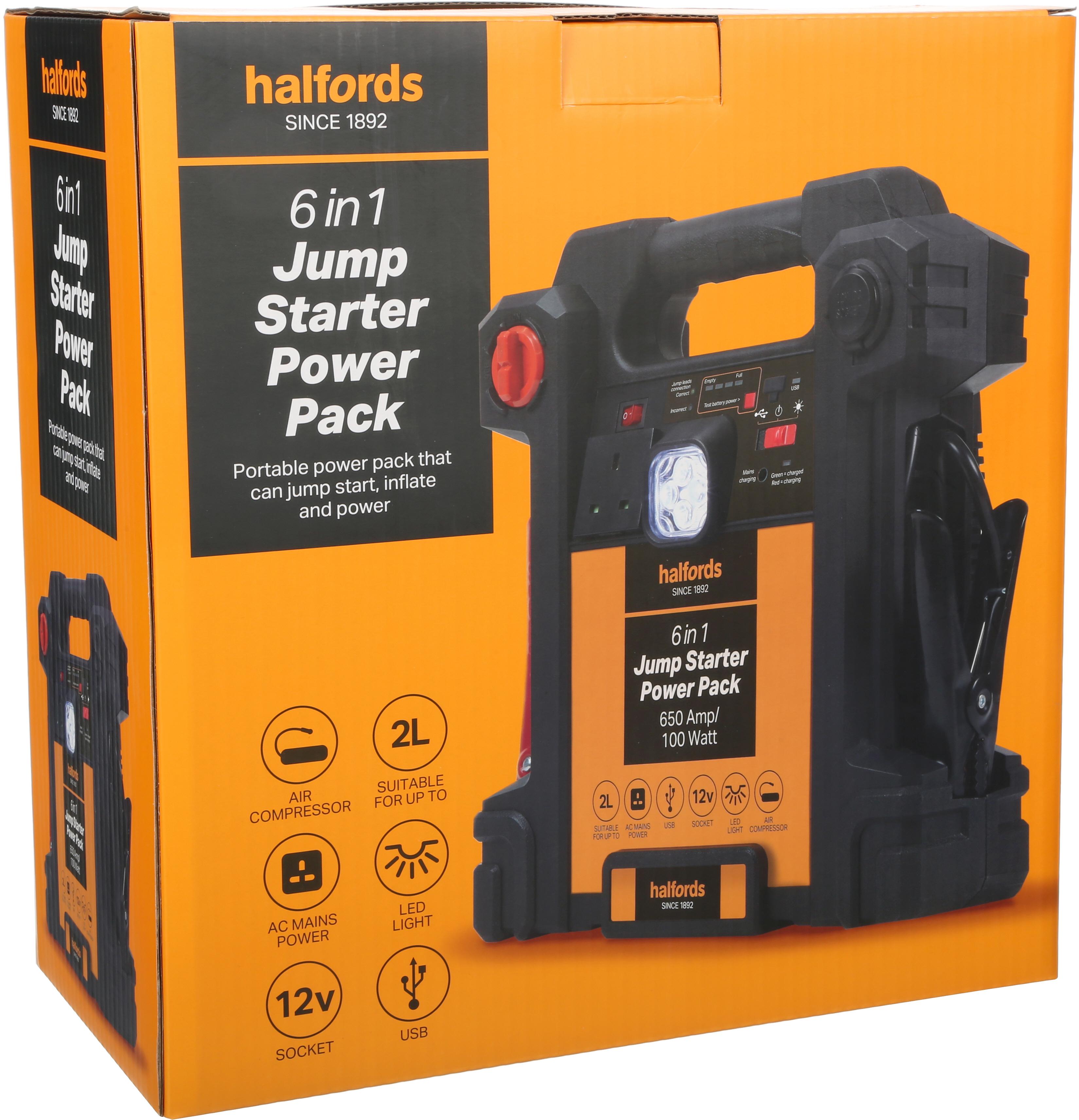 Halfords 6in1 Jump Starter Power Pack Weight Store Sale