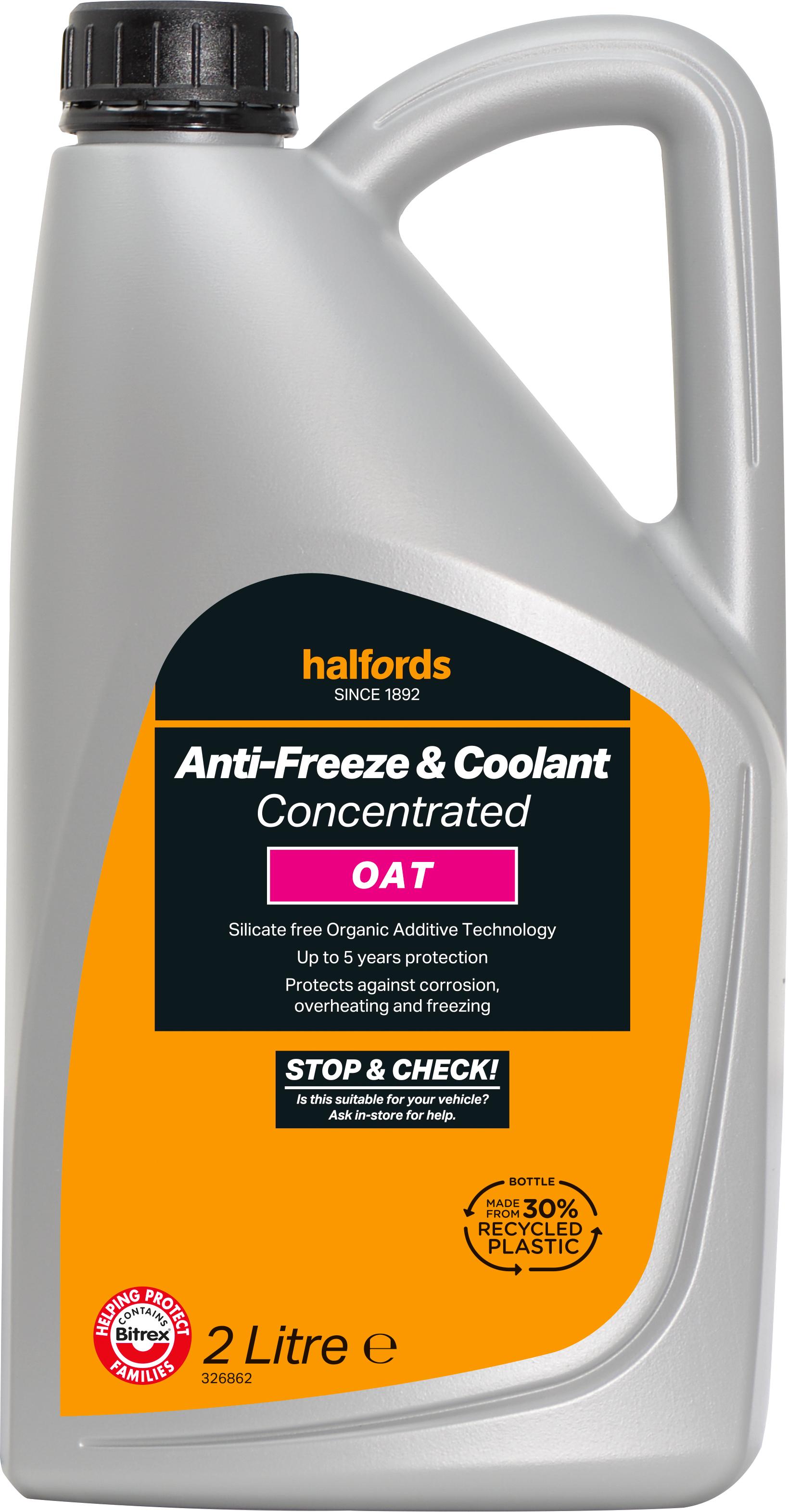 Halfords OAT Antifreeze Concentrate 2 Litres Halfords IE