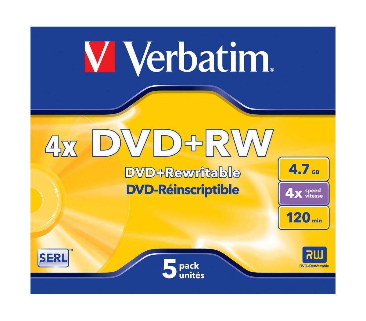 Verbatim DVD+RW 5 Pack Matt Silver Price in Kuwait Xcite