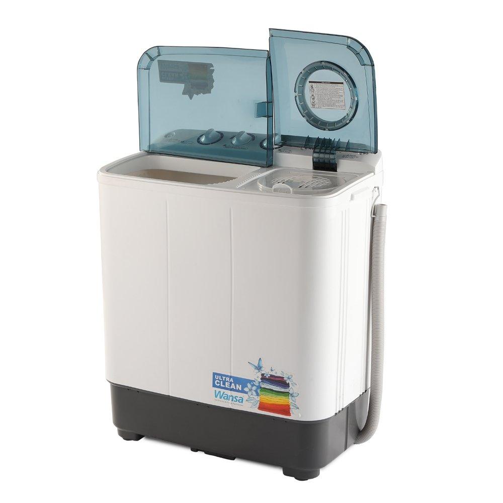 Wansa Gold Twin Tub Washer, 6kg Washing Capacity, WGTT603WHTBLUC.1