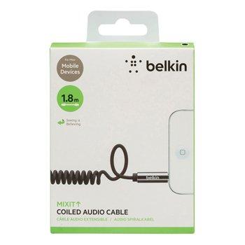 Belkin MixIT Coiled Aux Audio 1.8m Cable Black (AV10126CW06BLK