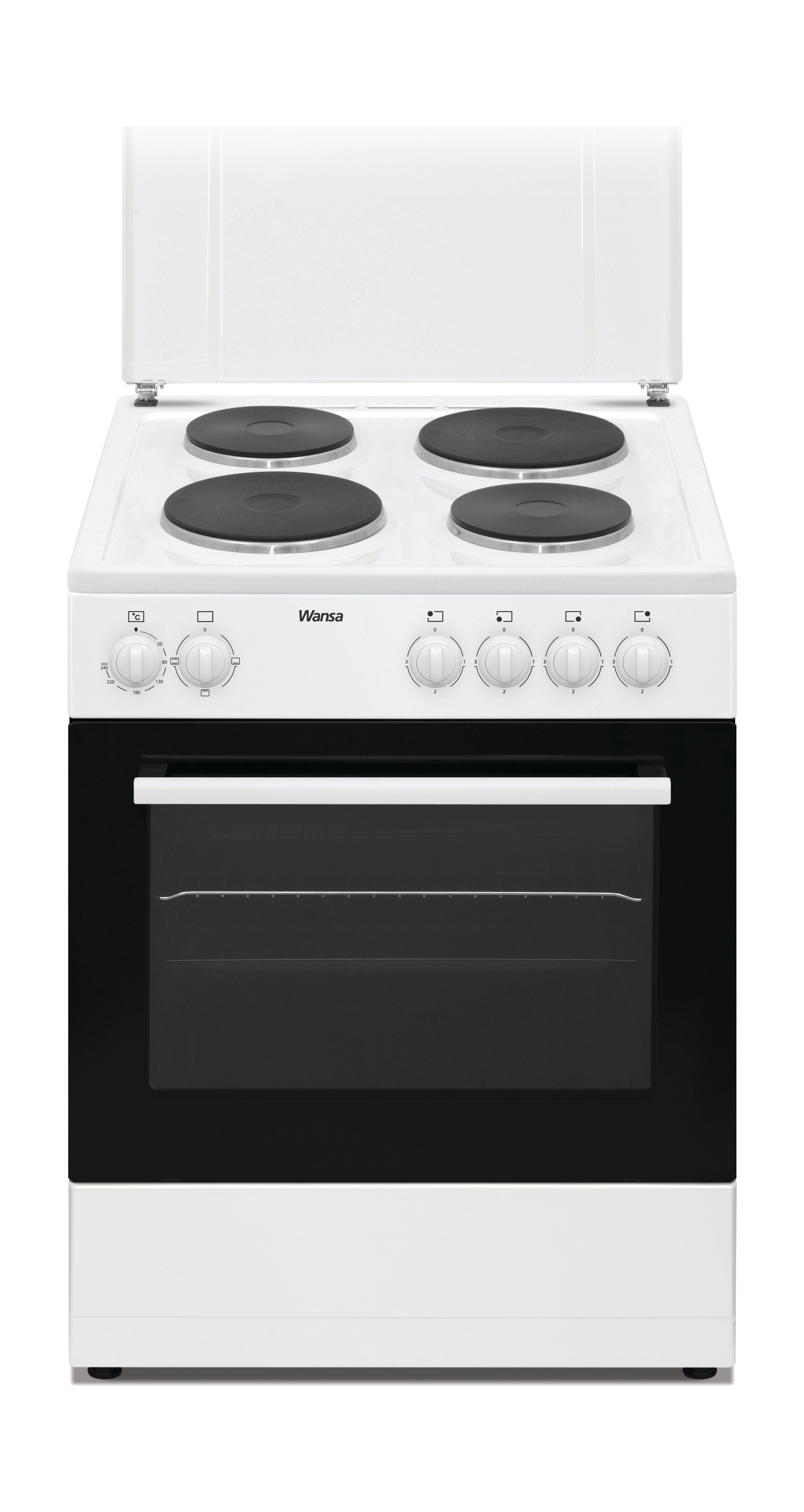 Wansa 60X60 cm 4burner Free Standing Electric Cooker (WCT6040201W
