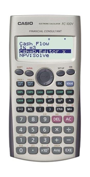 Casio Financial Handheld Calculator (FC100V) White Xcite Kuwait