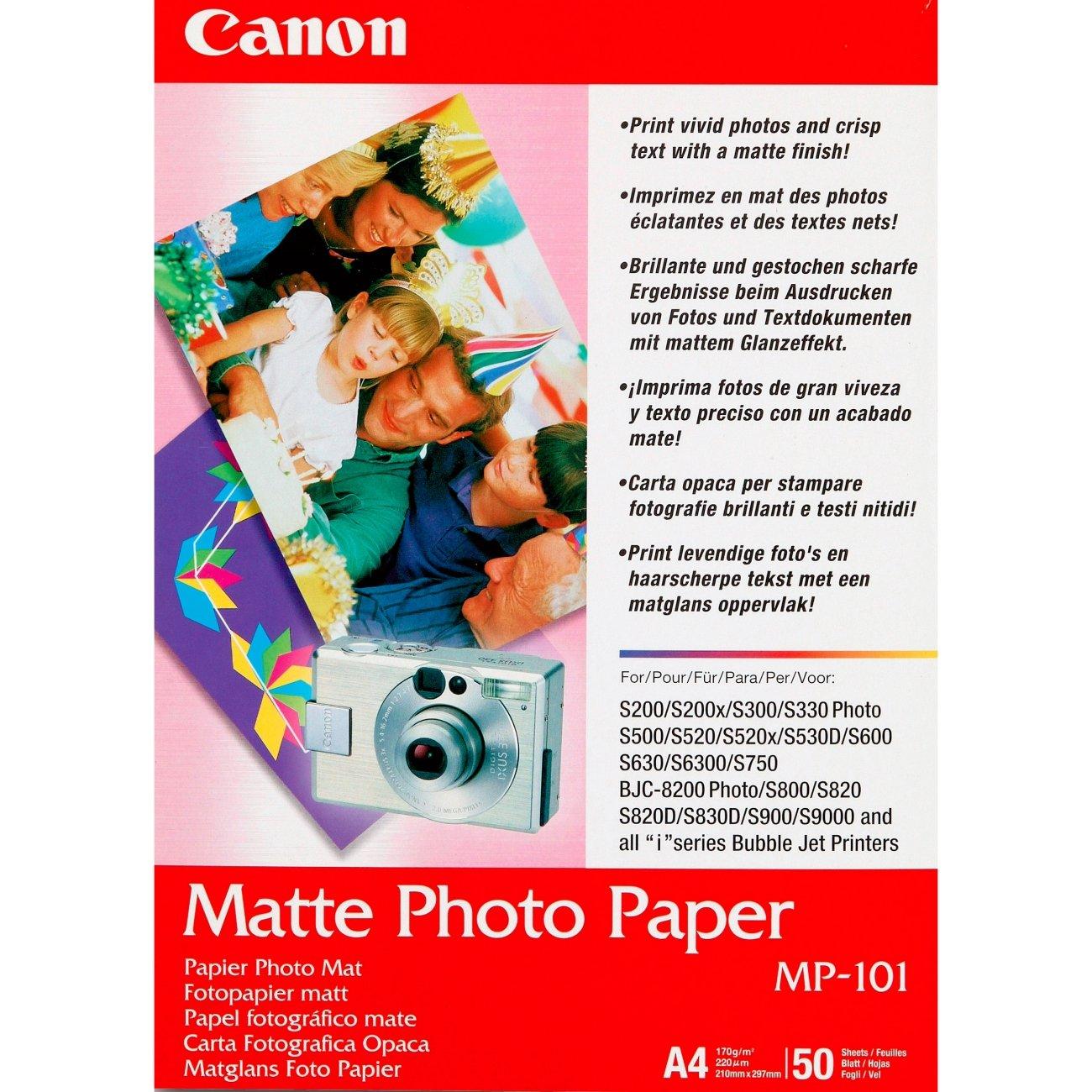 Canon MP101 A4 Matte Photo Paper 50 sheets Price in Kuwait Xcite