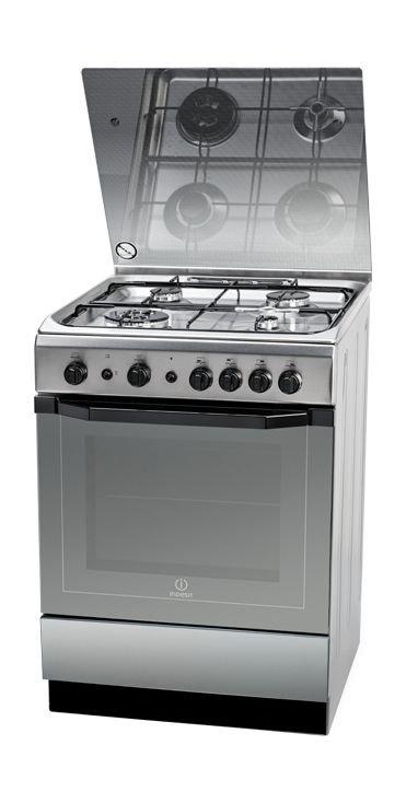 Indesit Gas Cooker 60 x 60 cm Stainless Steel (I6TG1GK(X)/EX) Price in