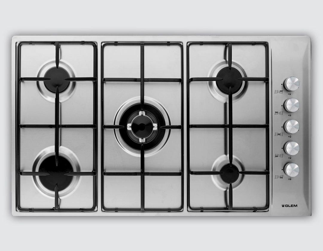 Glem 5 Burner Built InHob 90cm Silver (P9LV5I) Price in Kuwait Xcite