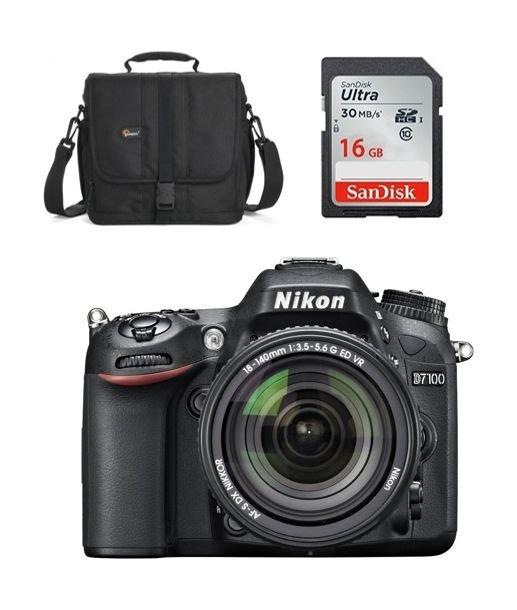 Nikon D7100 24.1 MP 18140mm DXFormat CMOS DSLR Camera + LowerPro Bag