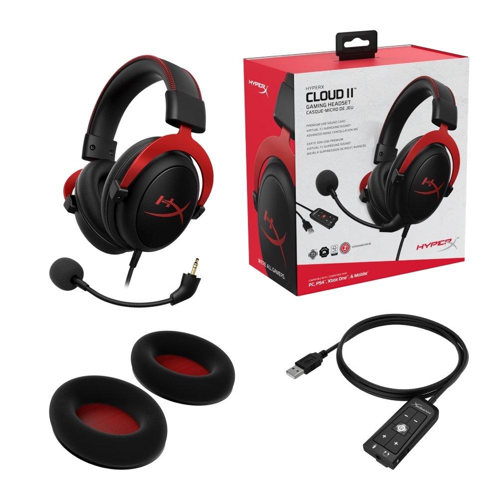 HyperX Cloud II Wired OverEar Gaming Headse+ Mic Xcite