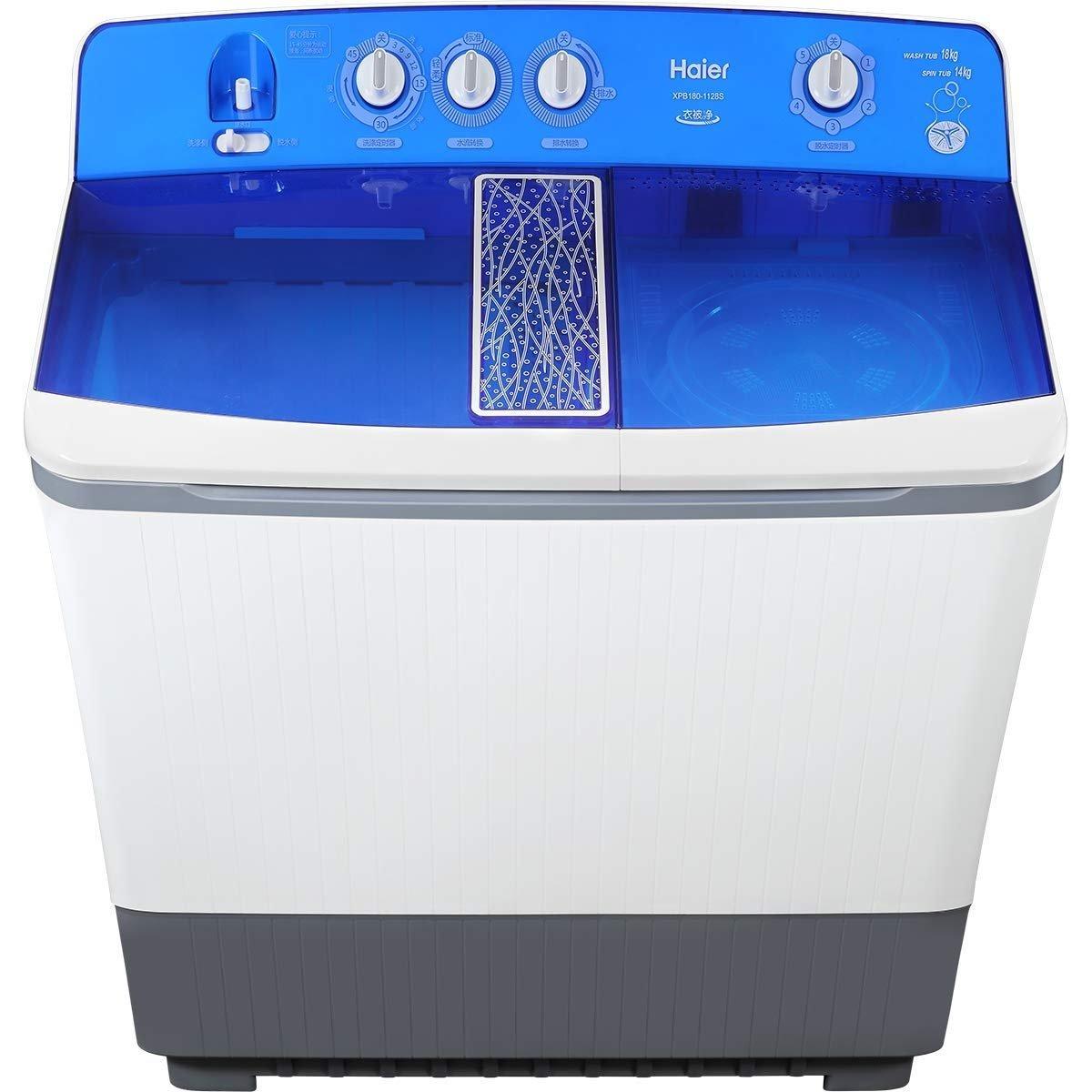 Haier Twin Tub Washing Machine, 18kg Washing Capacity, 14kg Drying