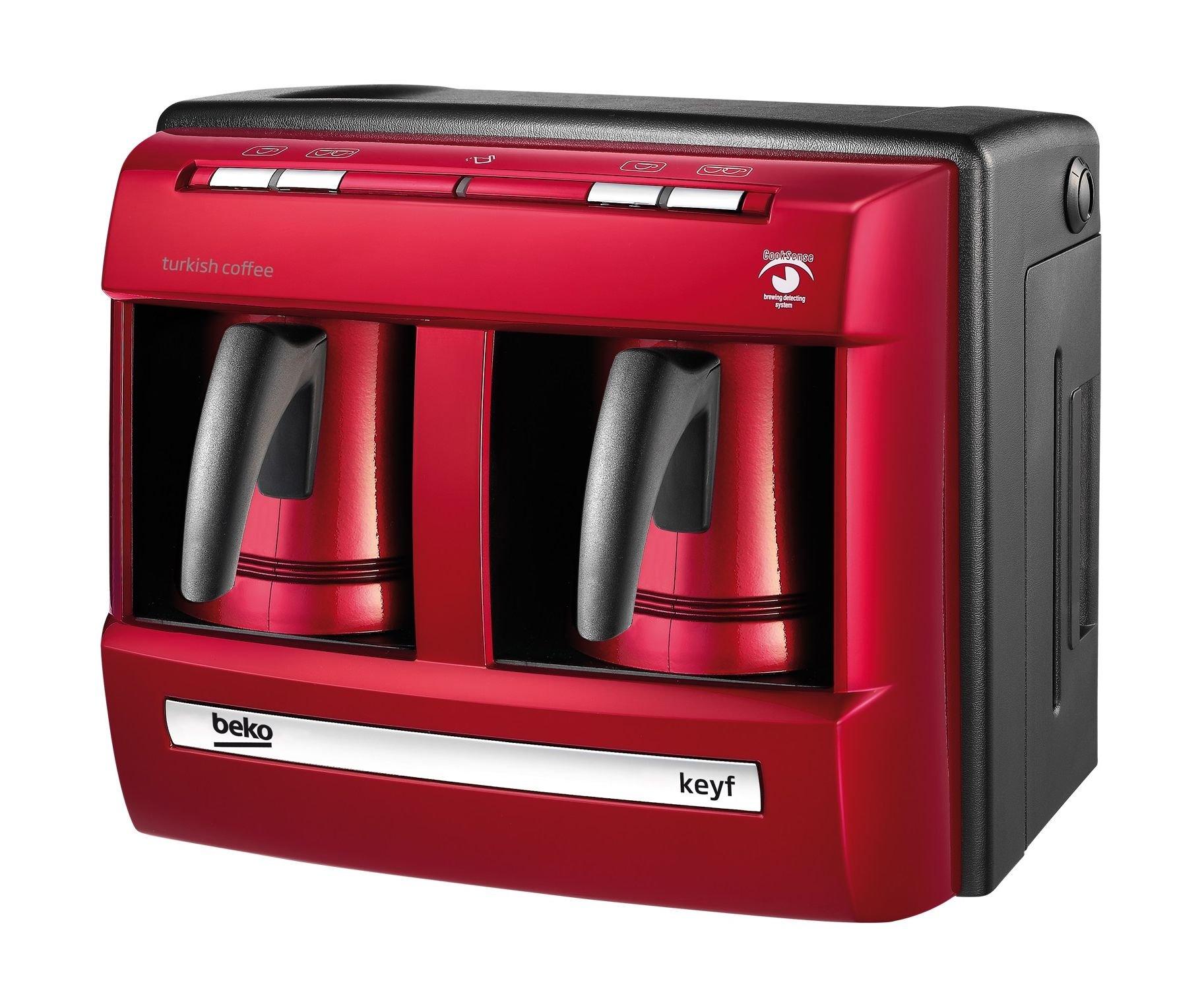 Beko Double Pot Turkish Coffee Maker, 1200W , 1L, BKK2113P LAL Red