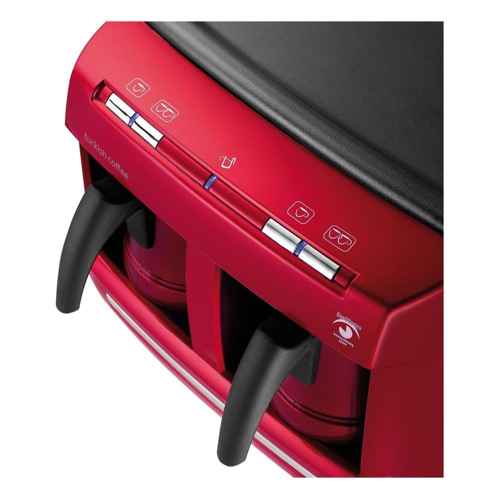 Beko Double Pot Turkish Coffee Maker, 1200W , 1L, BKK2113P LAL Red