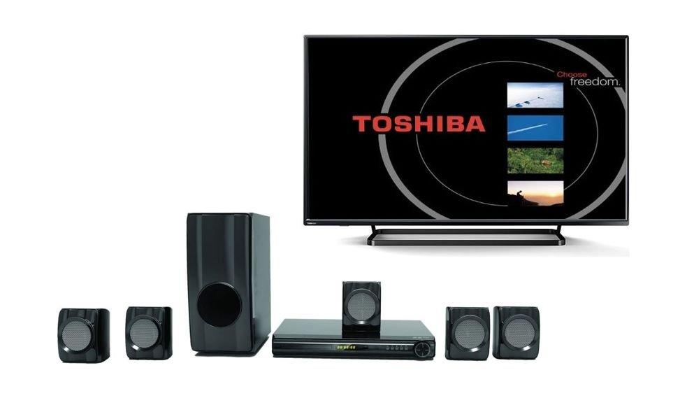 Toshiba 32Inch HD (720p) LED TV + Wansa 5.1Ch 185W Bluetooth Home