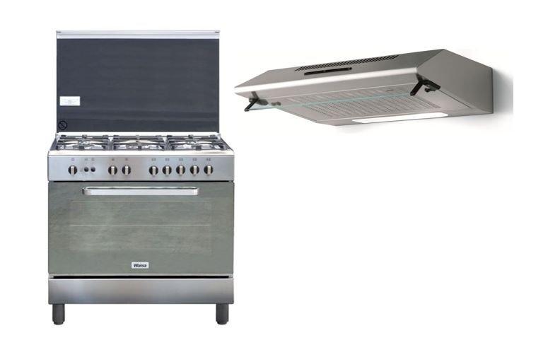 Wansa 90x60cm Gas Cooker + Lagermania 90cm Cooker Hood