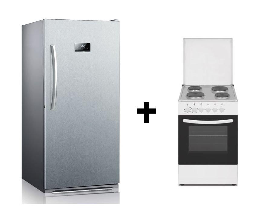 سعر Wansa 13.7Cft 387L Upright Freezer + Wansa 50X50cm 4burner