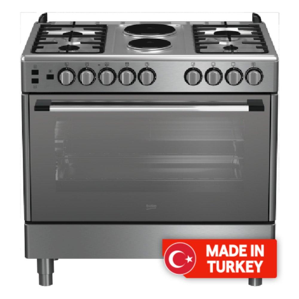 Beko 90 x 60 cm 5 Burners Gas Cooker (GG 12120 FX) Stainless Steel
