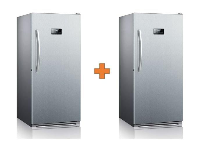 Wansa 13.7Cft 387L Upright Freezer Silver + 1 Free Price in Kuwait Xcite