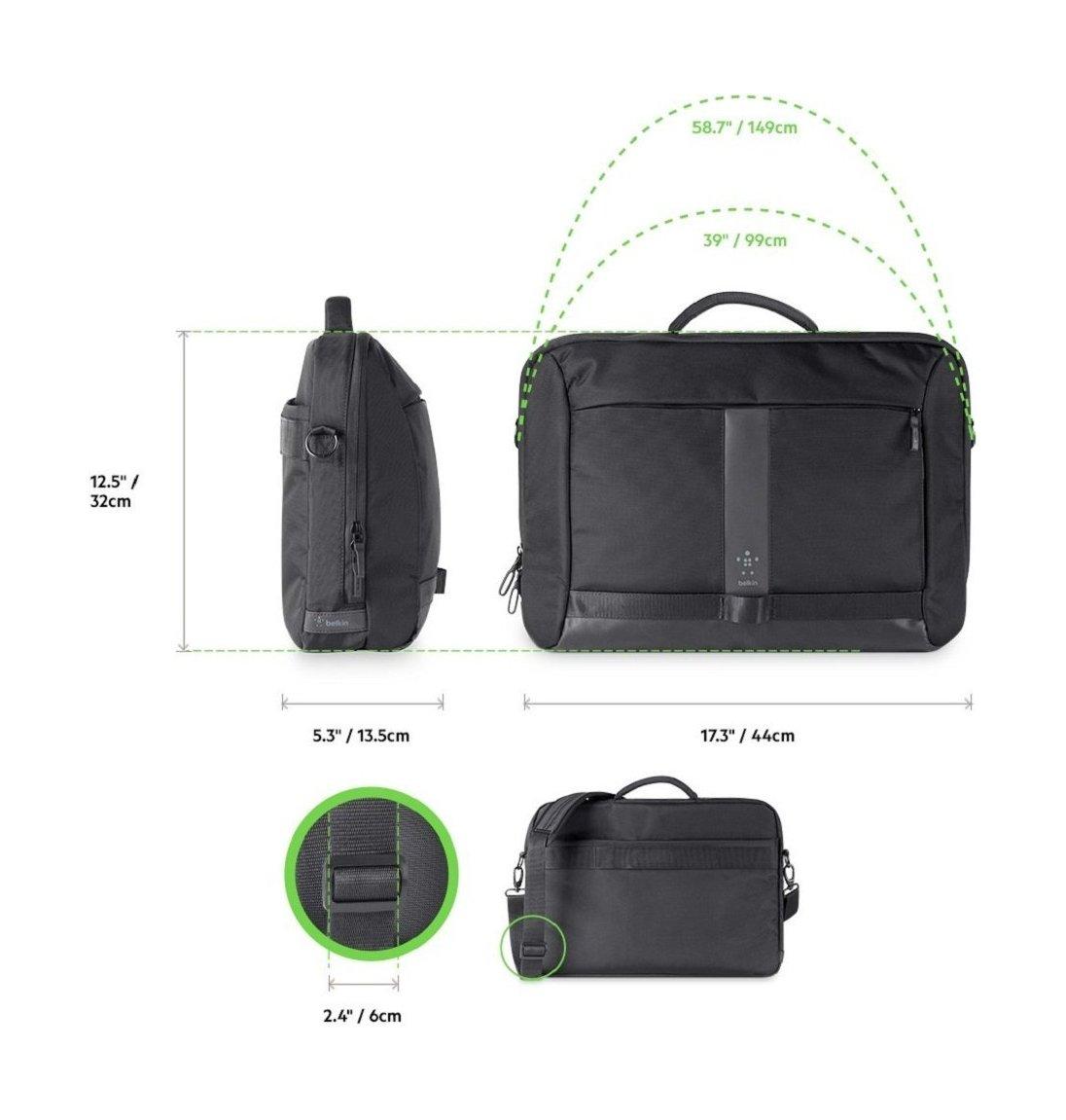 Belkin Active Pro 15.6 inch Commuter Messenger Bag (F8N903BTBLK