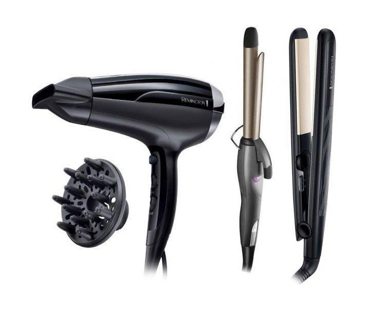 Remington Ceramic 230 Hair Straightener Black + Remington ProAir