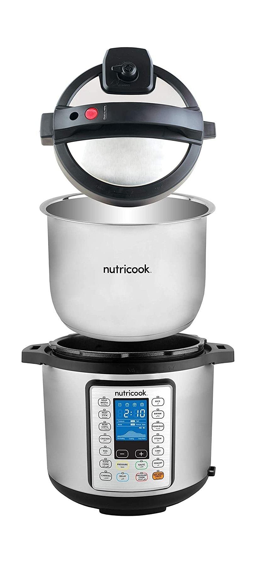 NutriCook Smart Pot Pressure Cooker Prime 8L 1200W (NCSPPR8) Price in Kuwait Xcite