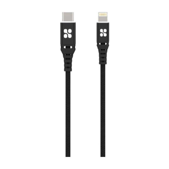 Promate PowerCord USBC to Apple Lightning Cable 1.2 Meters Black