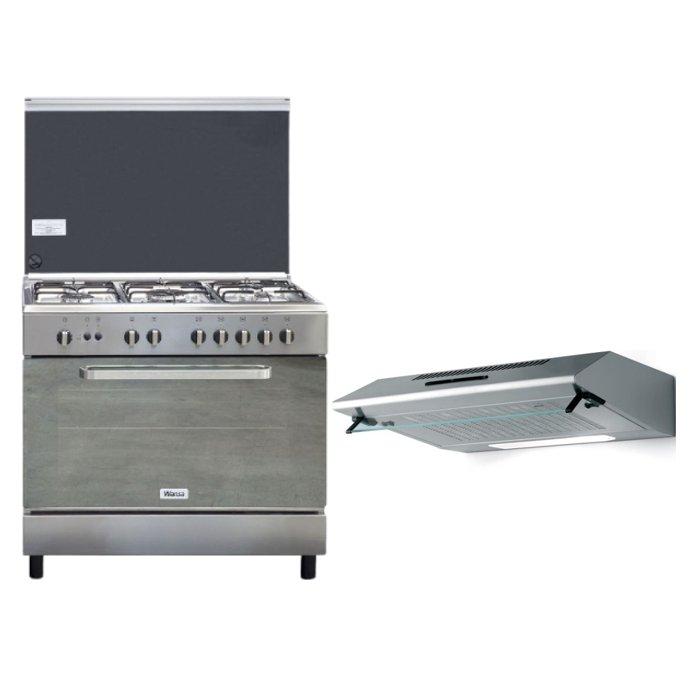 Wansa Gas Cooker + Lagermania Cooker Hood prices in kuwait shop