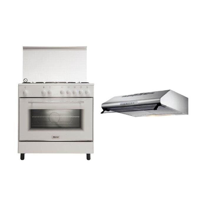 Wansa 80x50 5Burner Floor Standing Gas Cooker (WE8050W) + Lagermania