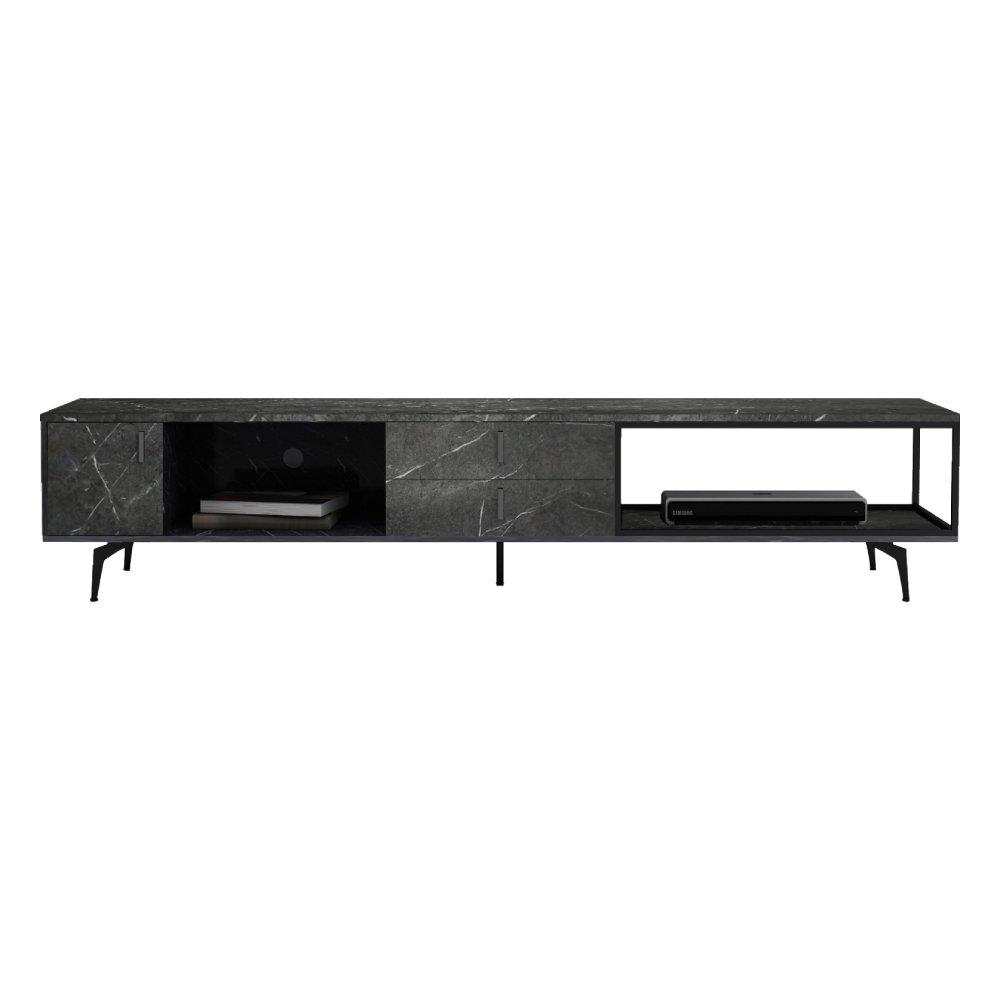 Wansa 98inch TV Stand 80kg Black Price Shop Online Xcite Kuwait