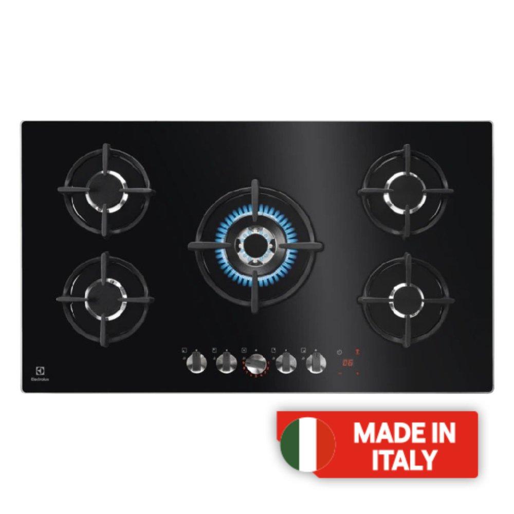 Electrolux 5 burners builtin gas hob, 90cm, kgg95375k black price in Kuwait XCite Kuwait